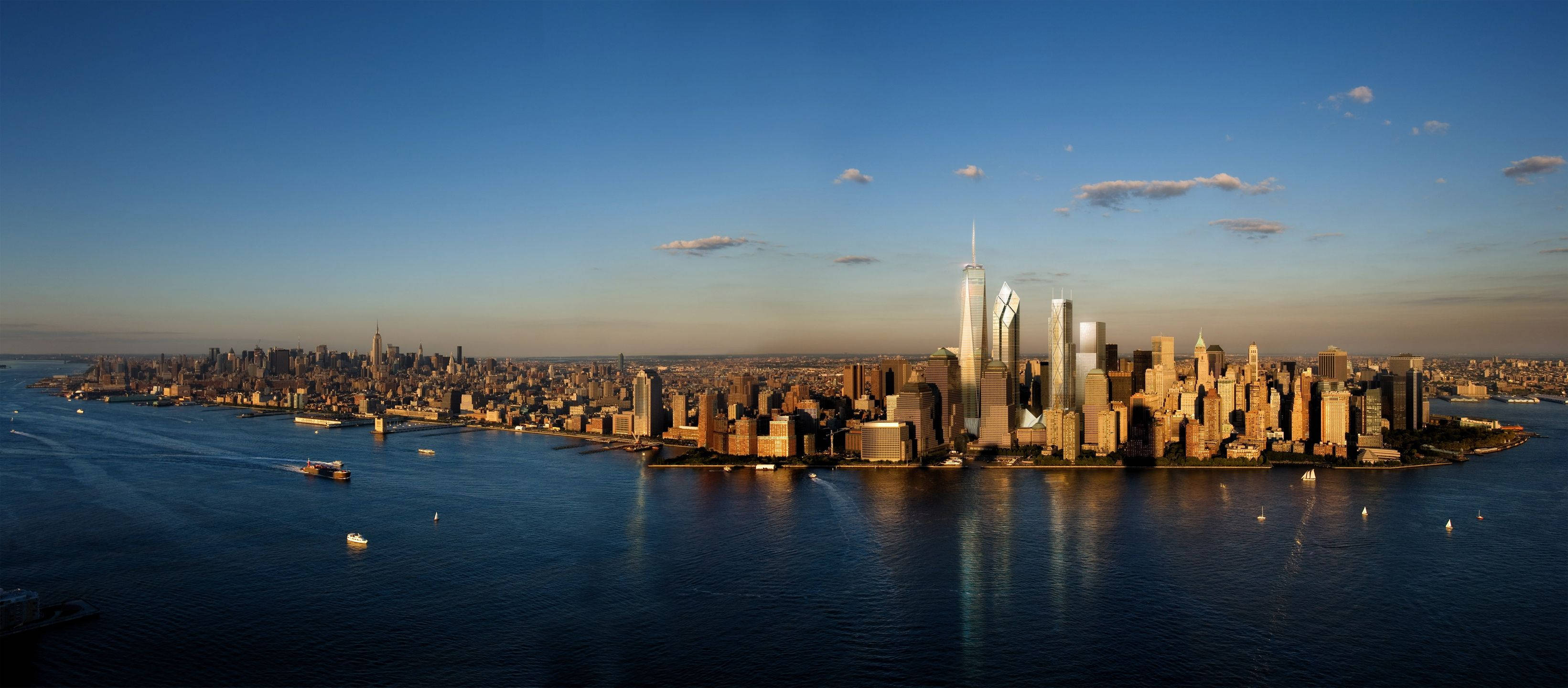 New York Skyline på to skjermer Bakgrunner
