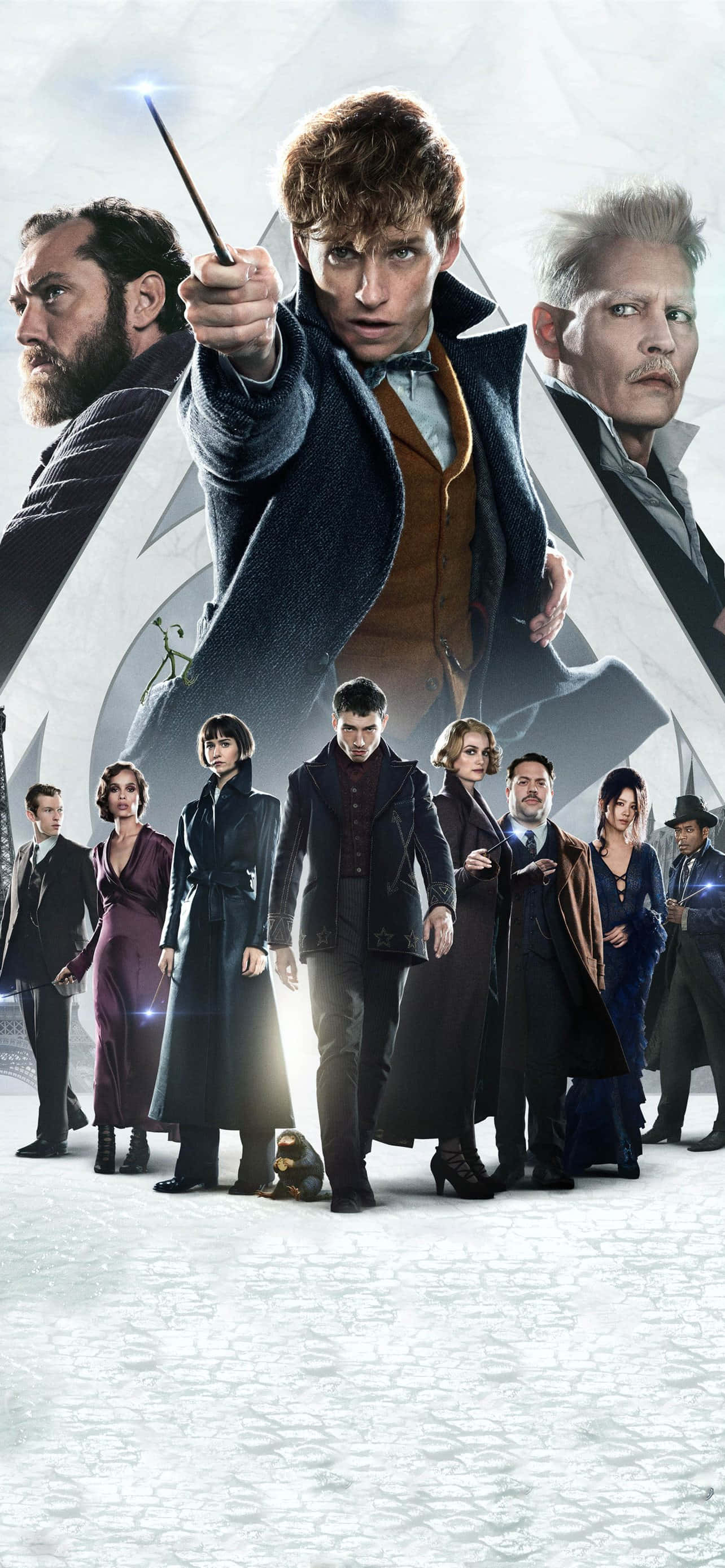 Newt Scamander med fantastiske skapninger fra den magiske kofferten Bakgrunner