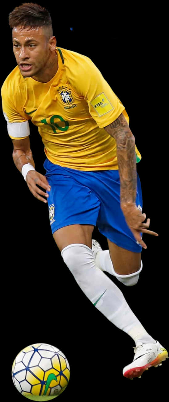 Neymar brasiliansk fotballspiller drible Bakgrunner
