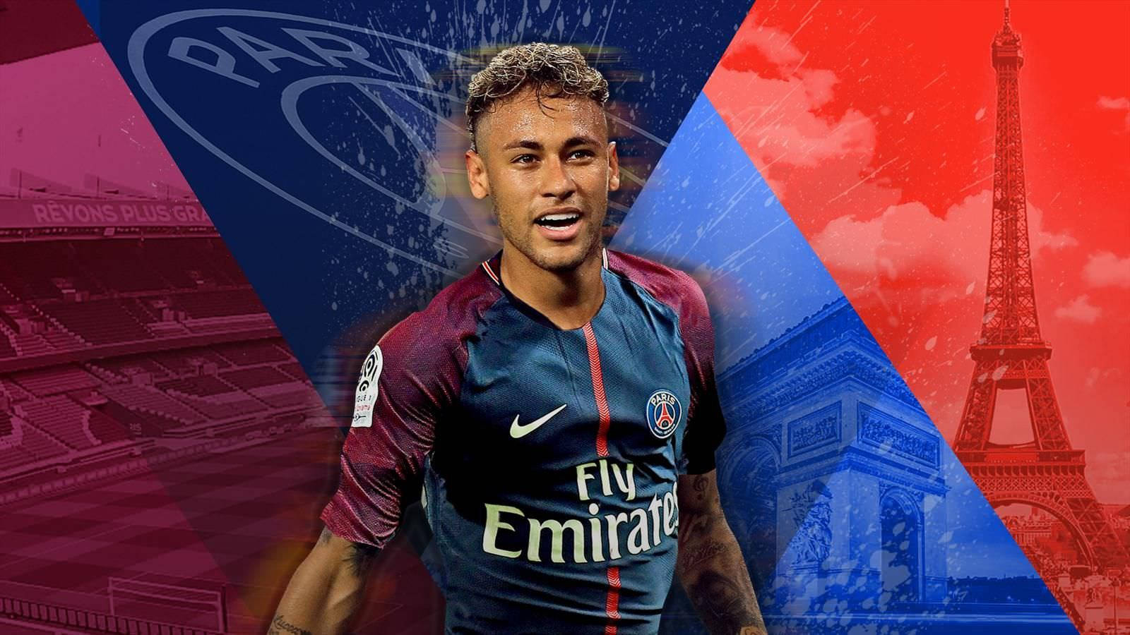 Neymar i geometrisk bakgrunn bakgrunnsbilde.