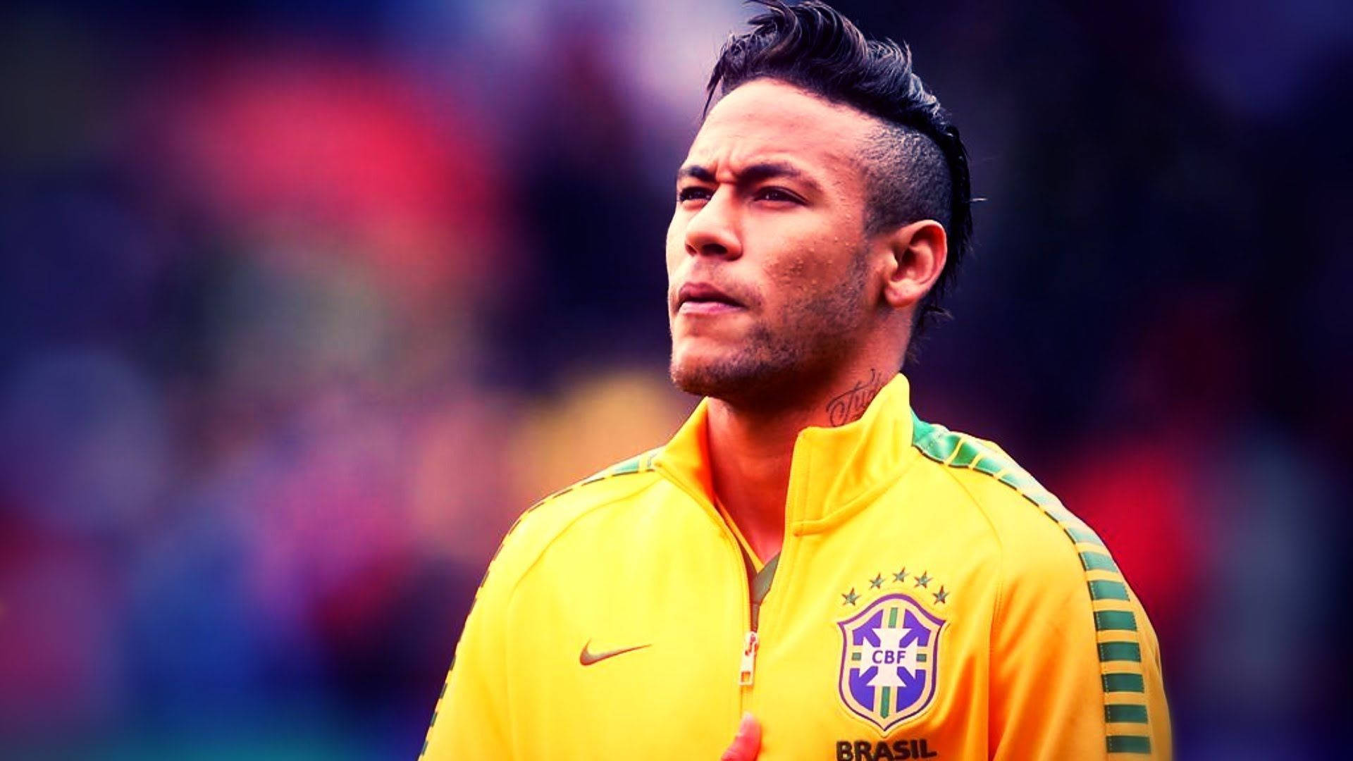 Neymar Jr. Brasil CBF-jakke bakgrunn.