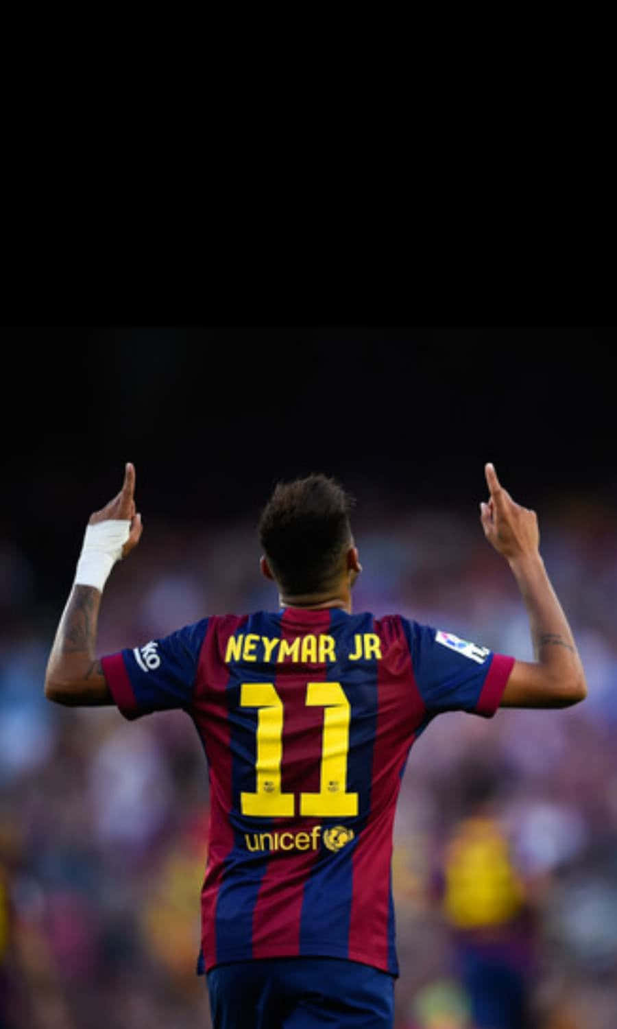 Neymar løfter fingrene iPhone Bakgrunner