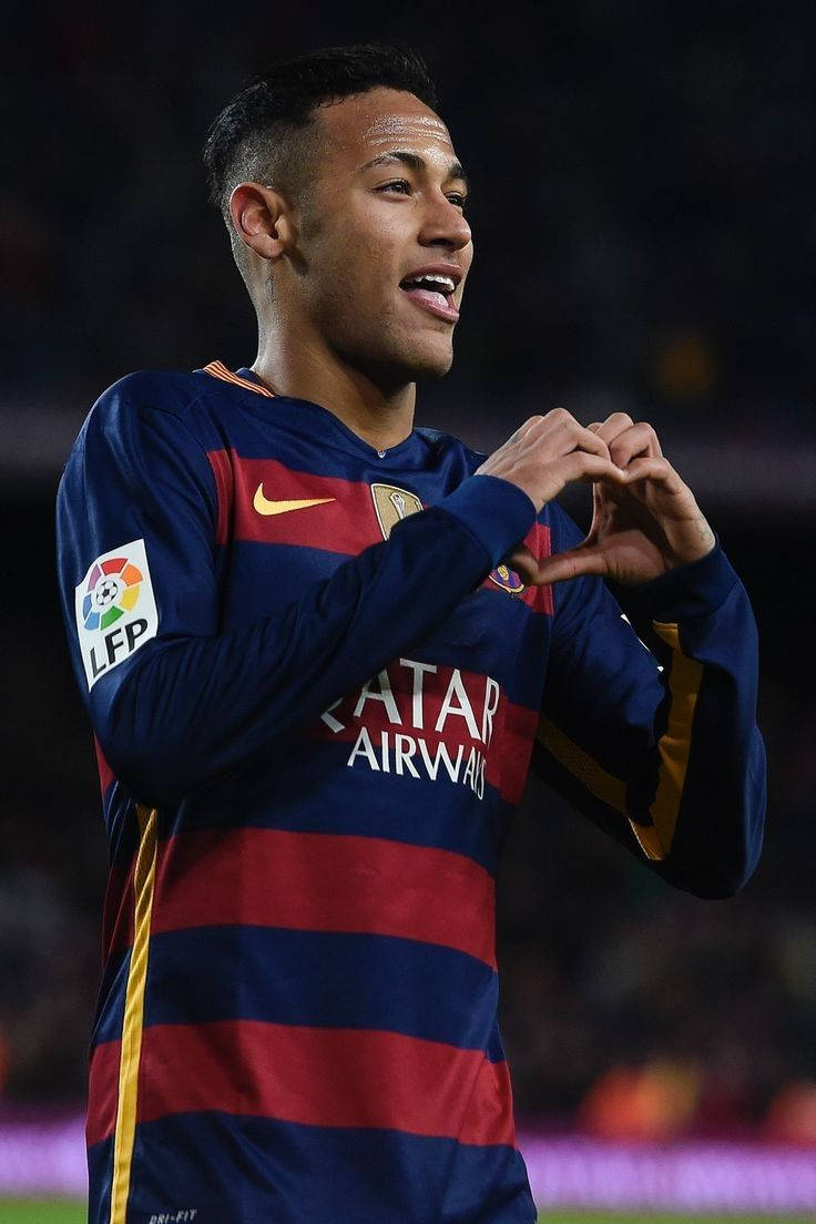 Neymar overgår motstandere med hjerte-hånd-symbol Bakgrunner