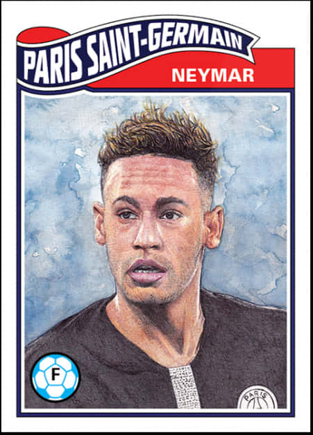 Neymar PSG Portrettkort Bakgrunner