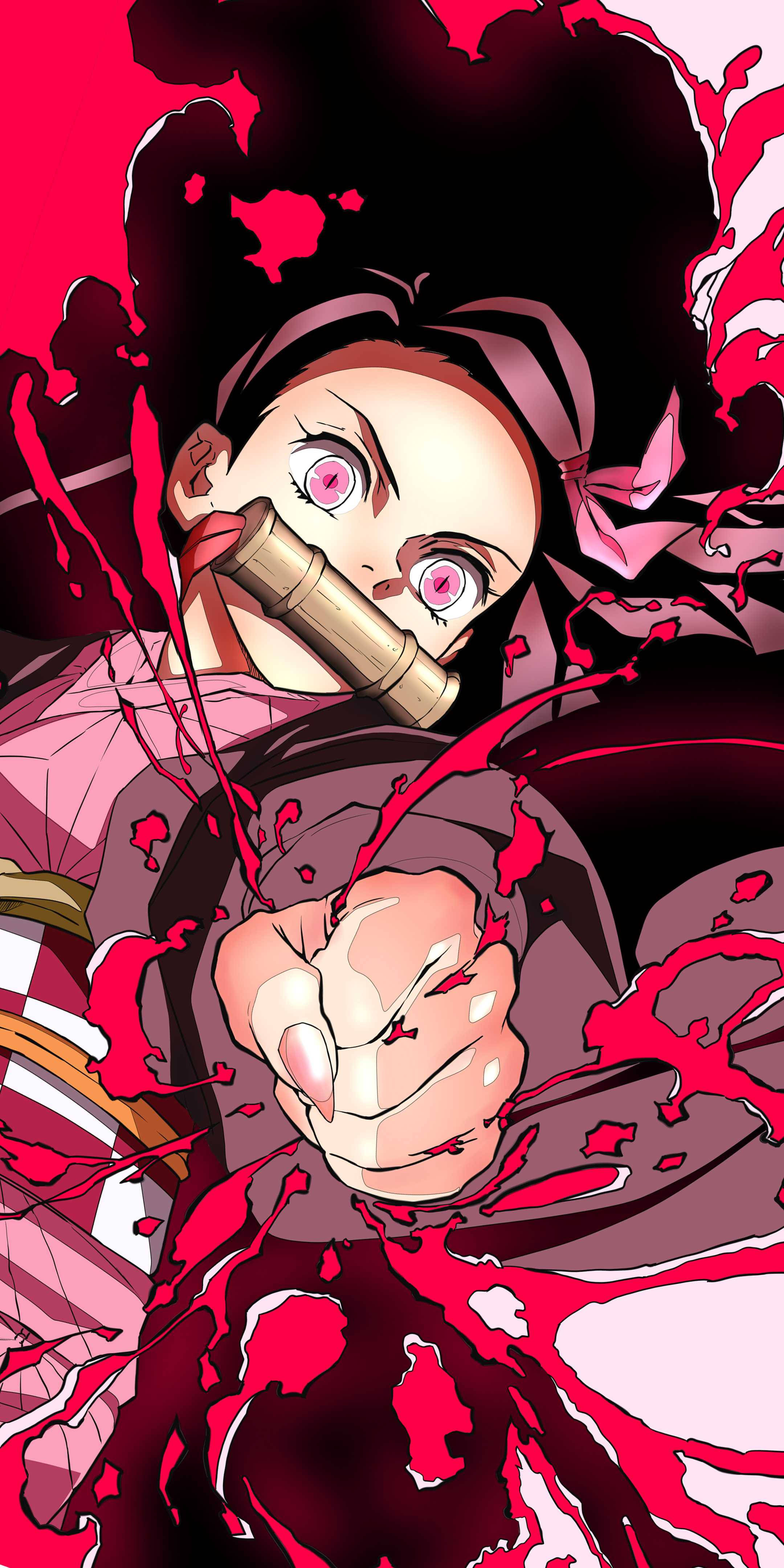 Nezuko bloddemon Demon Slayer iPhone Bakgrunner