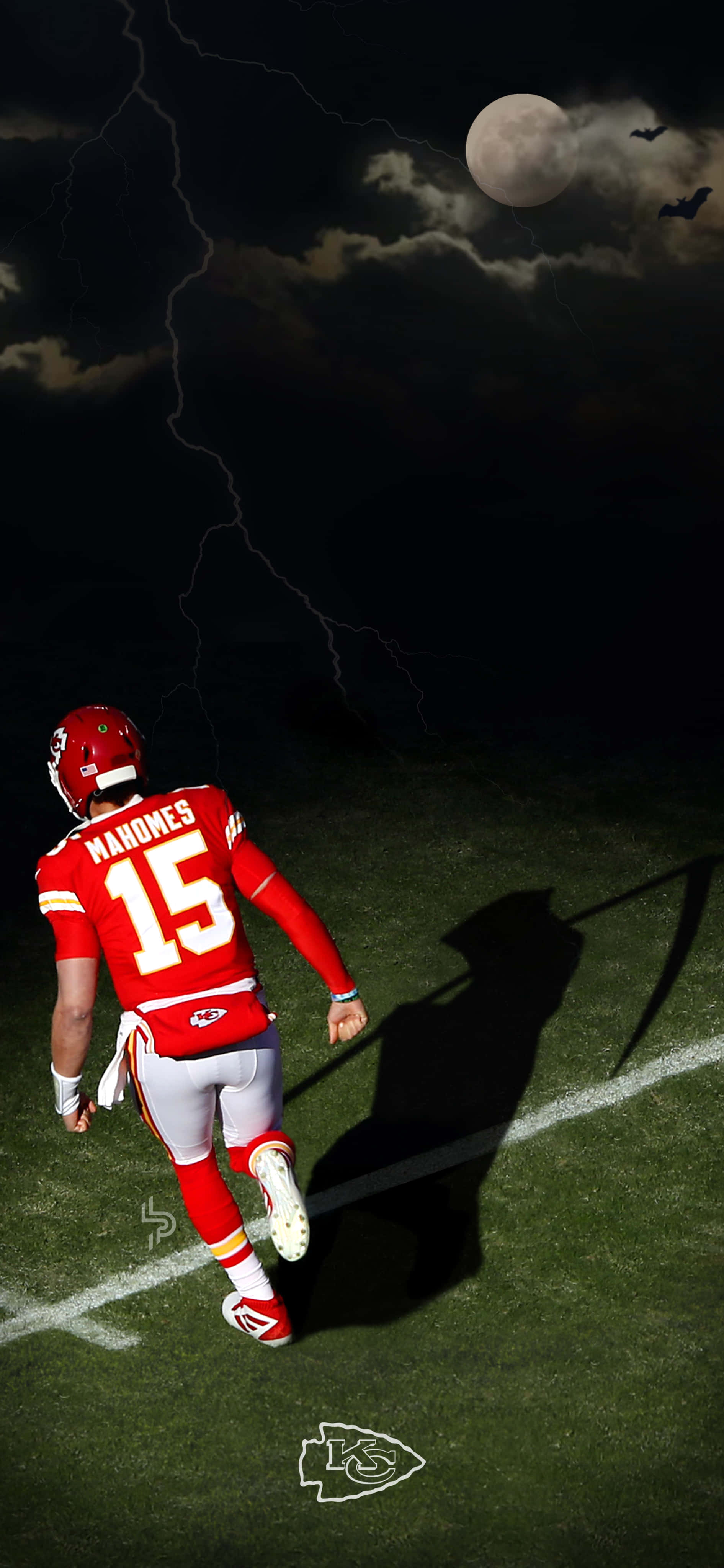 NFLs Pat Mahomes på telefonen Bakgrunner