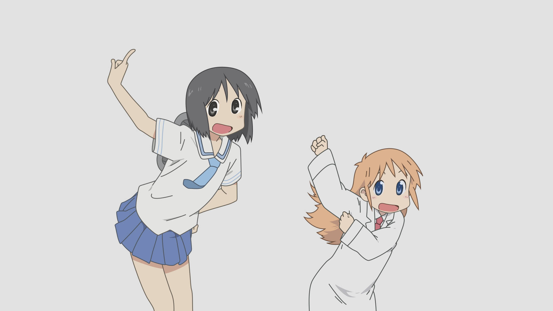 Nichijou Nano og Hakase danser Bakgrunner