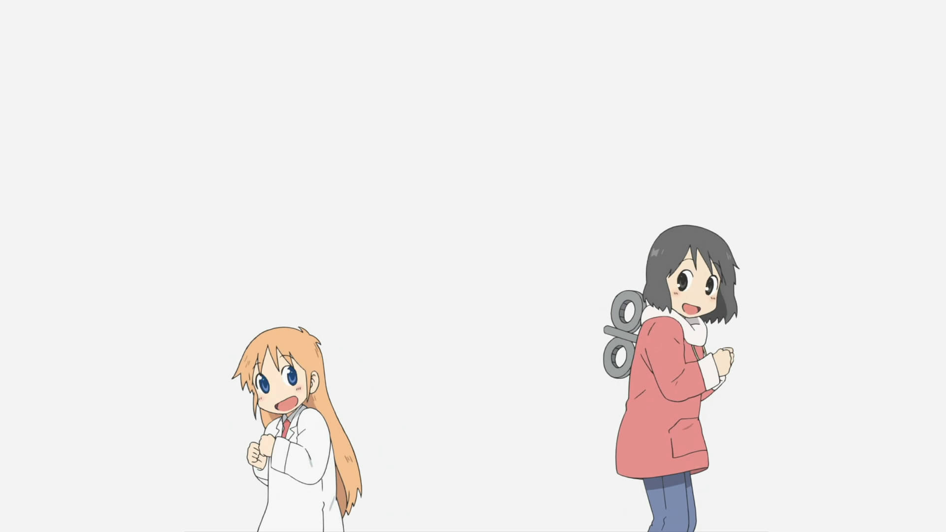 Nichijou Nano og Hakase danser Bakgrunner