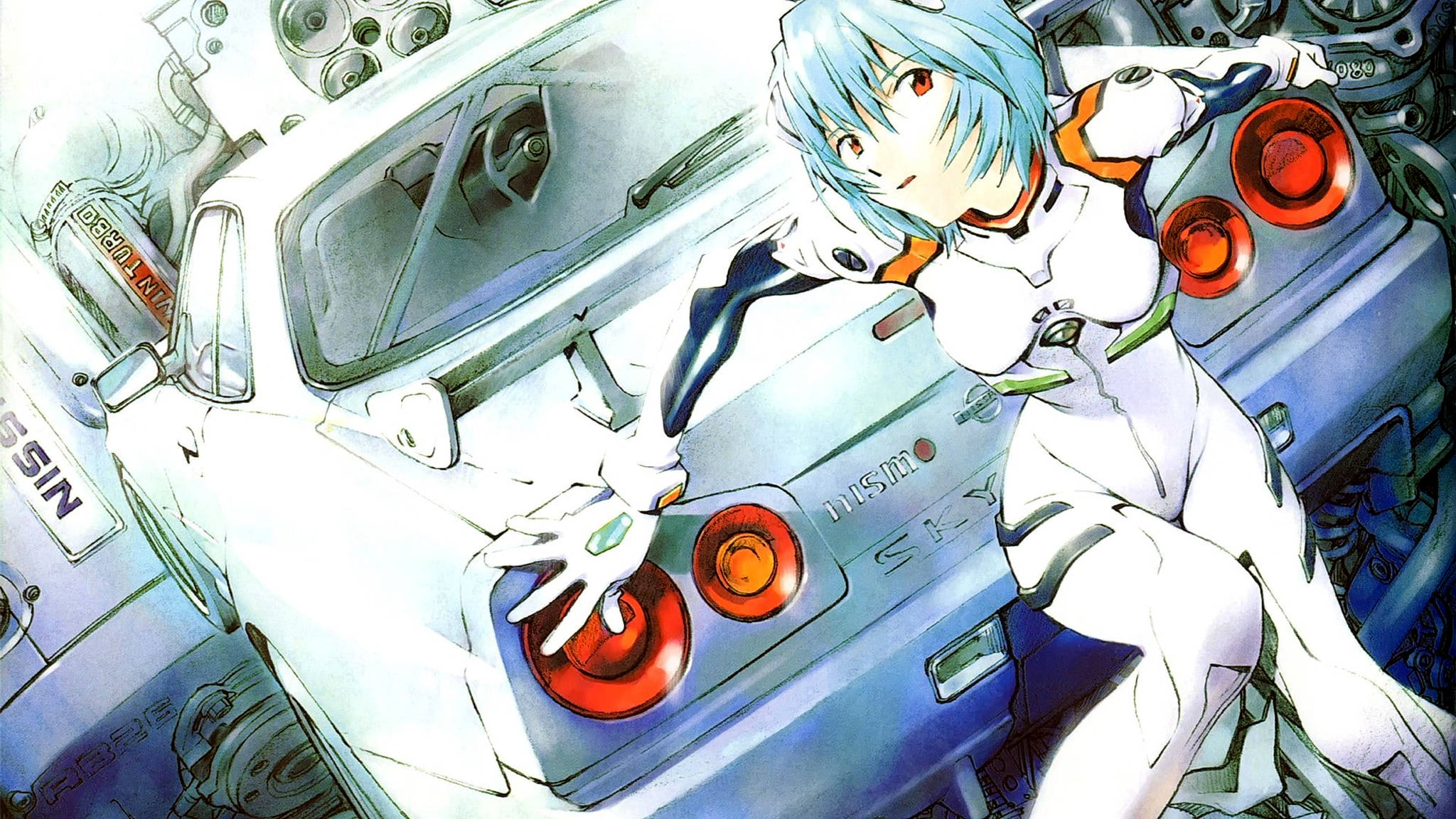 Nissan Skyline Anime-bil Bakgrunner