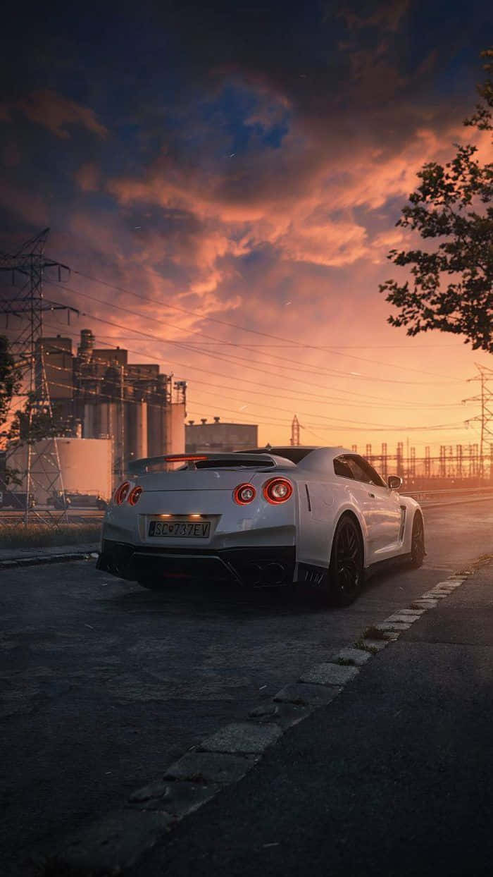 Nissan Skyline iPhone solnedgangsutsikt Bakgrunner