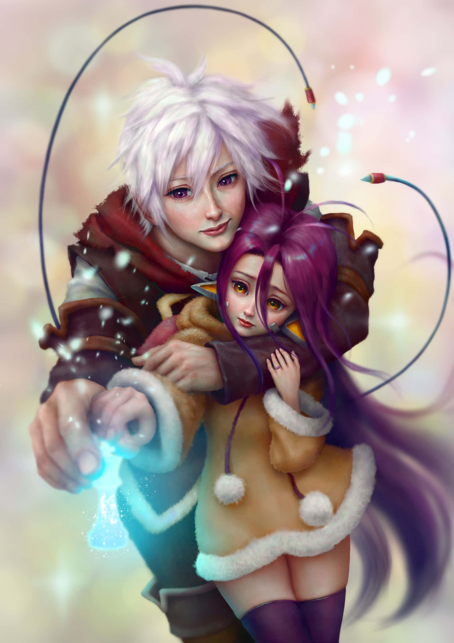No Game No Life Sora Shiro Kunstbilde Bakgrunner