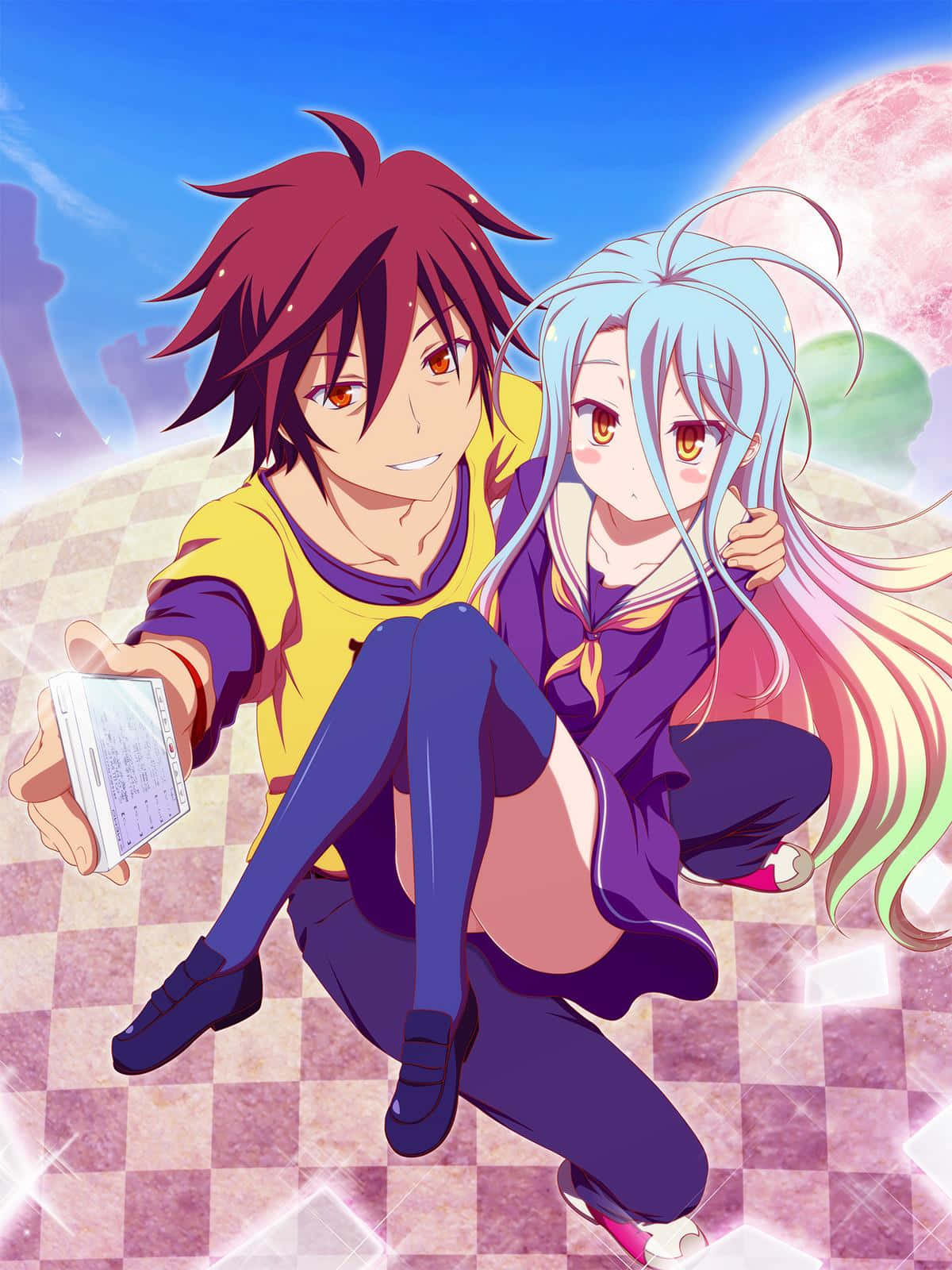 No Game No Life Sora og Shiro Bilde Bakgrunner