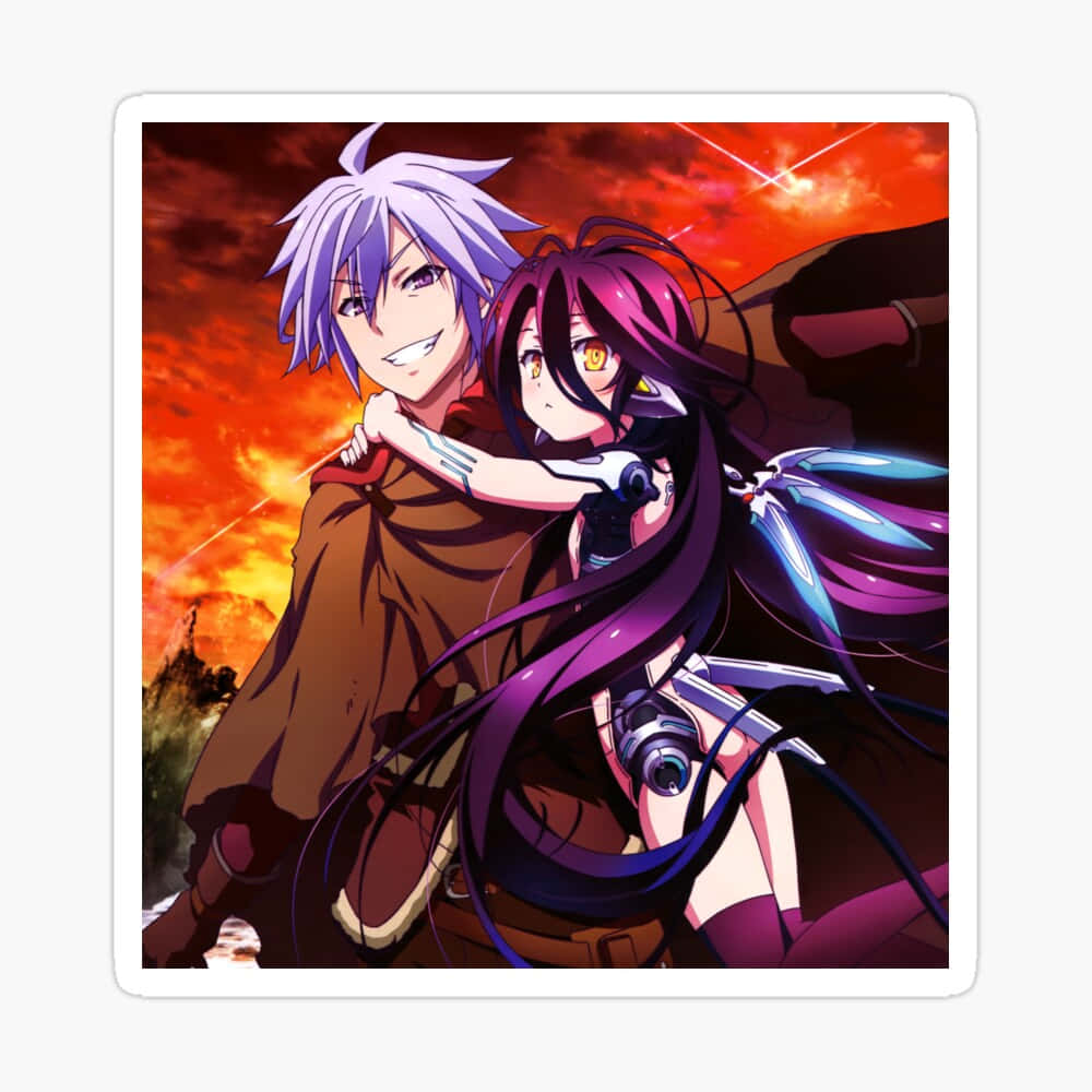 No Game No Life Riku som bærer Shuvi-bilde Bakgrunner