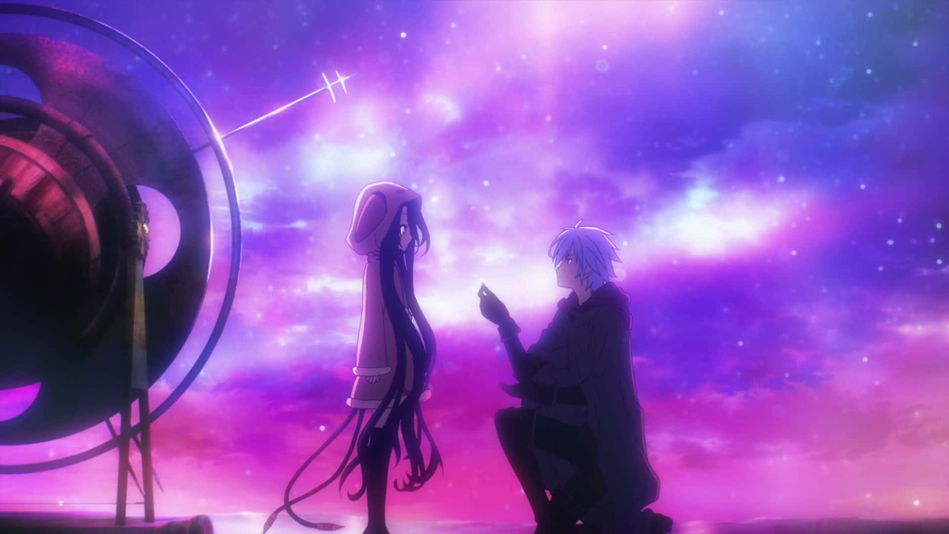 No Game No Life Riku som kneler bilde Bakgrunner
