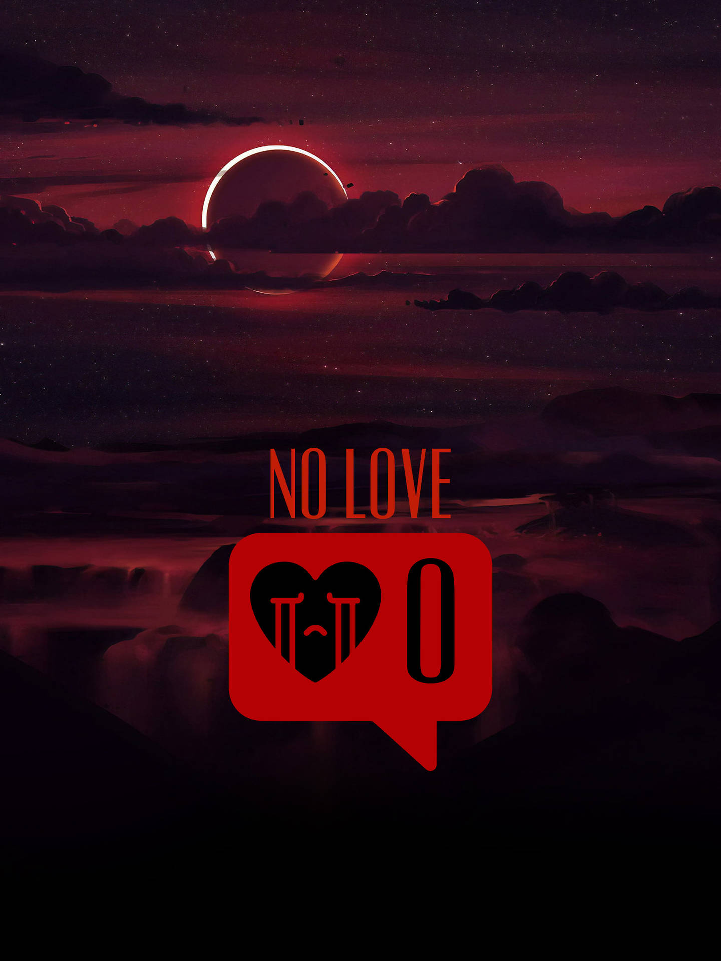 No Love Gråtende Hjerte-emoji
