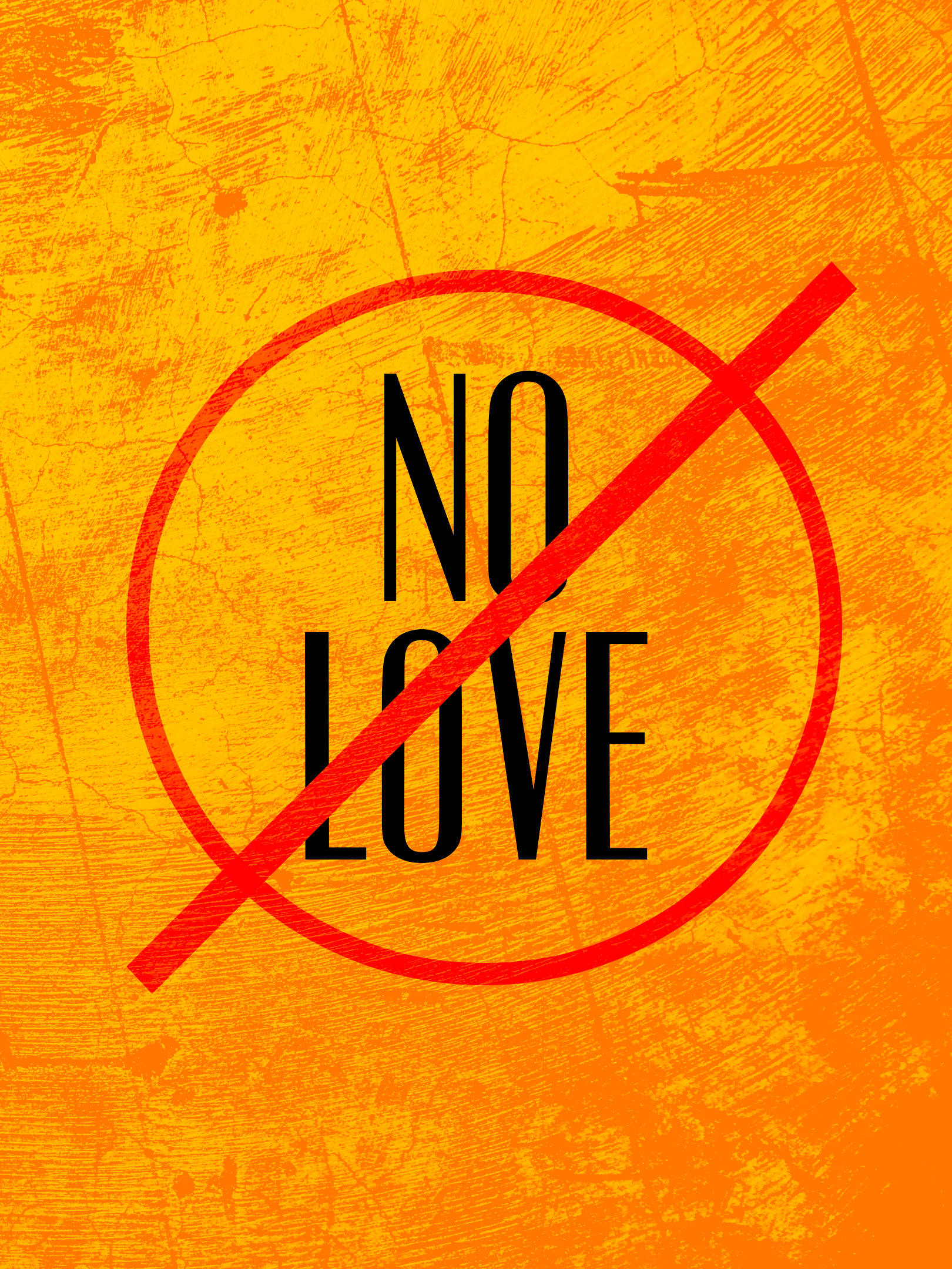 No love Stilisert skilt Bakgrunner