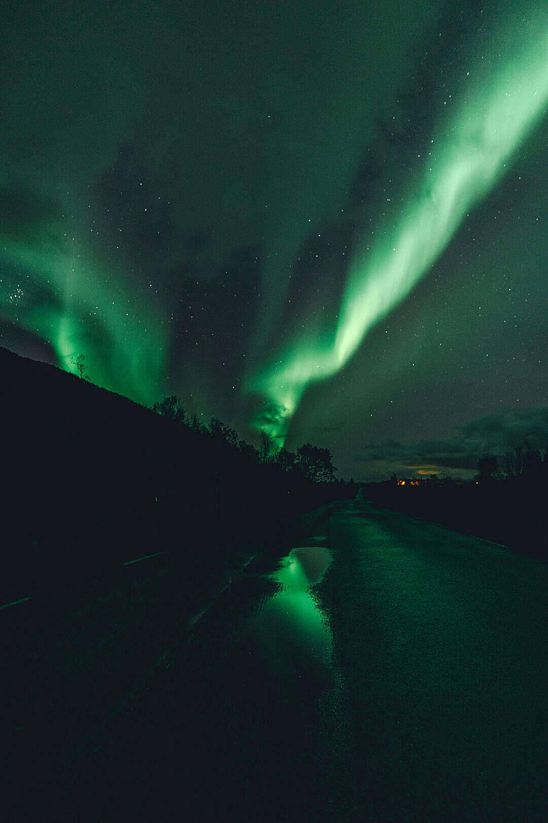Nordlys i Norge Grønn iPhone Bakgrunner