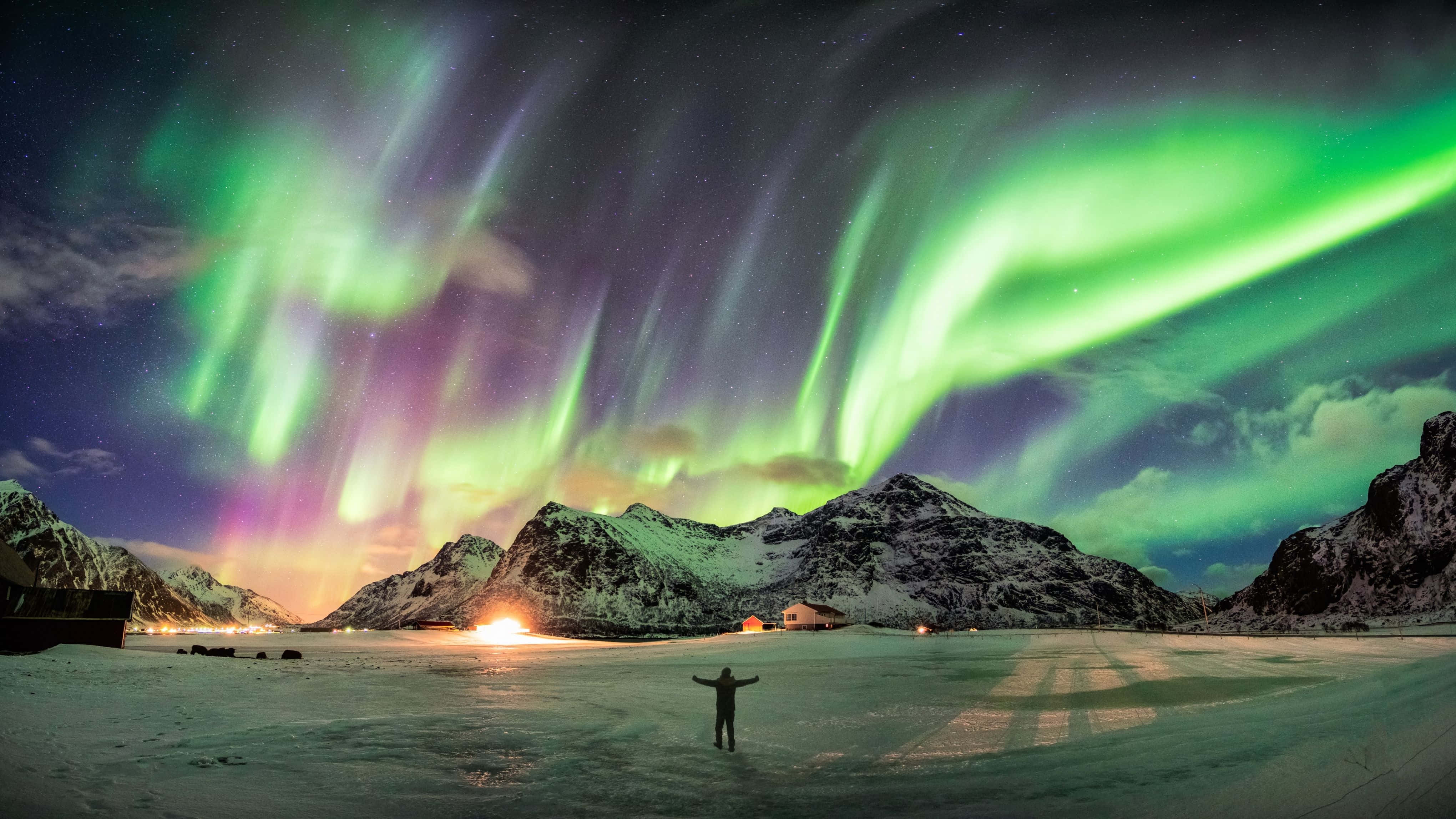 Norges nordlys 4K-skjerm Bakgrunner