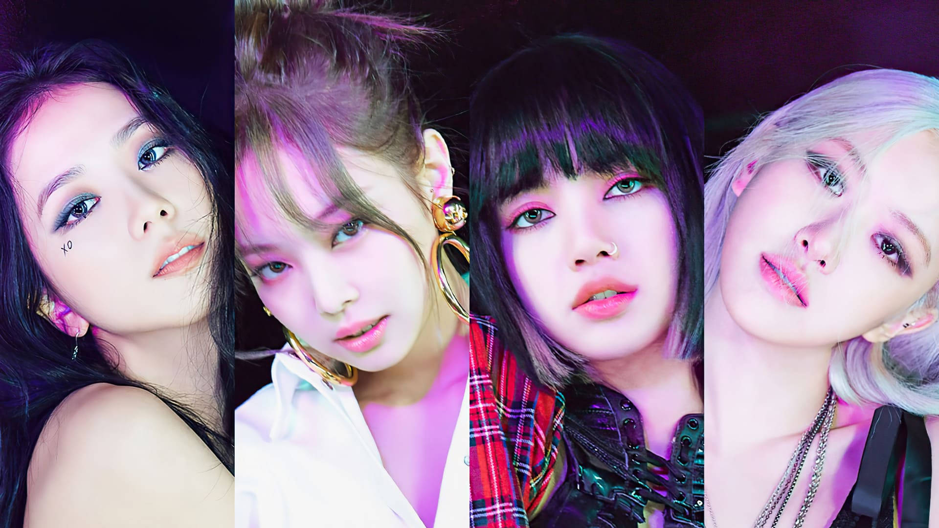 Nærbilde-collage Blackpink skrivebord Bakgrunner