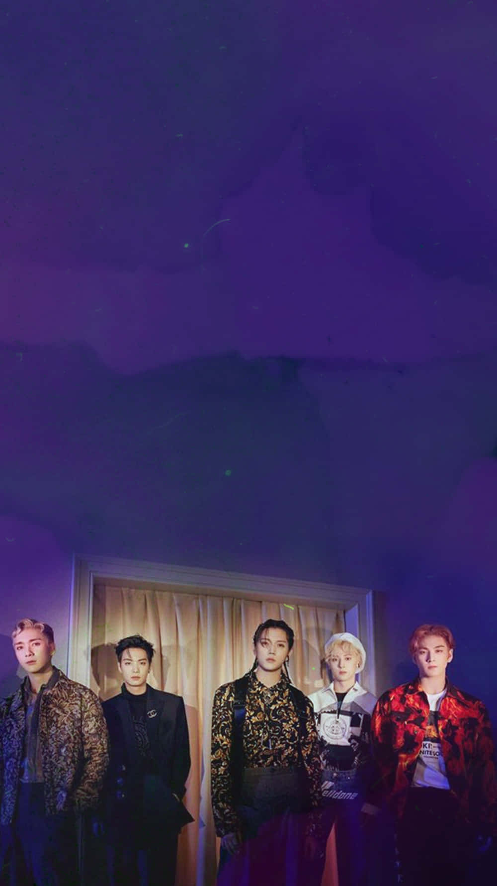Nuest Kpop-guttegruppe Mørk Bakgrunner