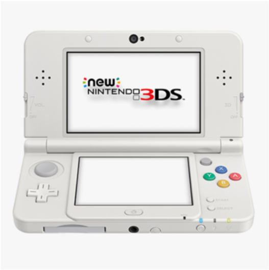 Ny Nintendo3DS Hvit Åpen Bakgrunner