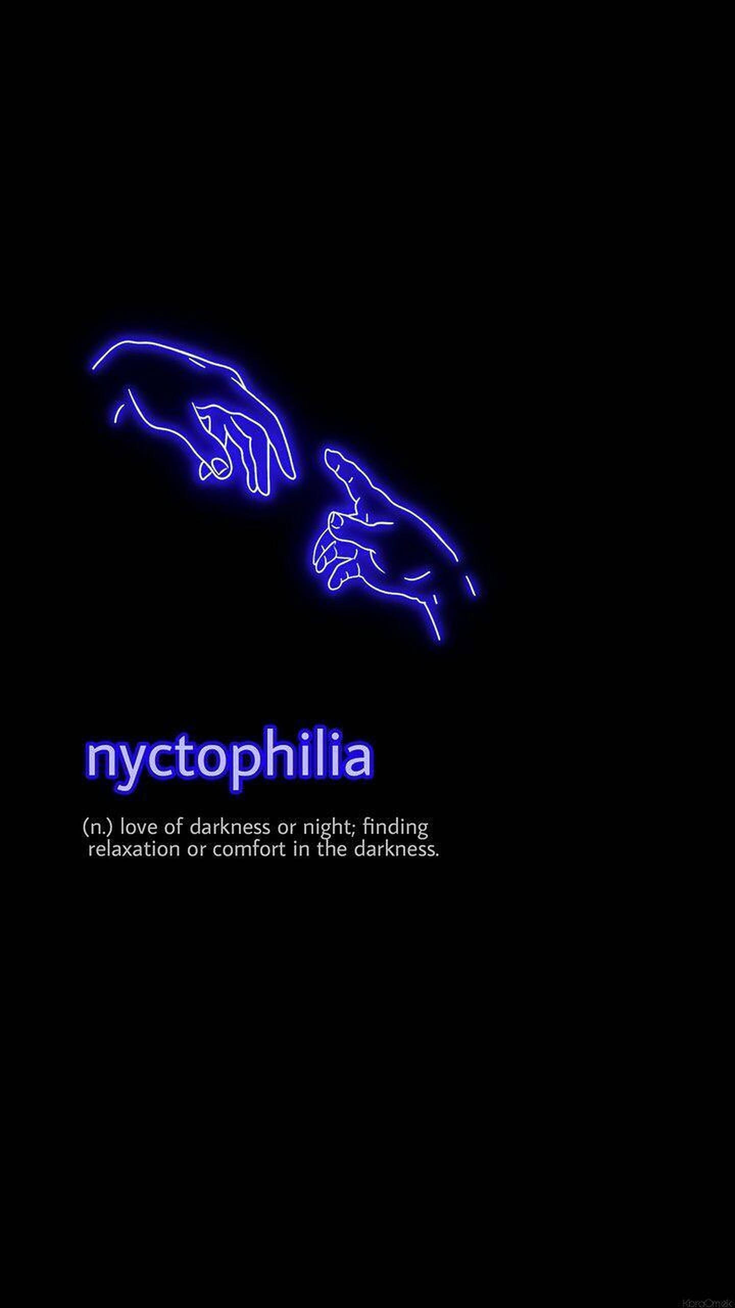 Nyctophilia Estetiske Ord Bakgrunner