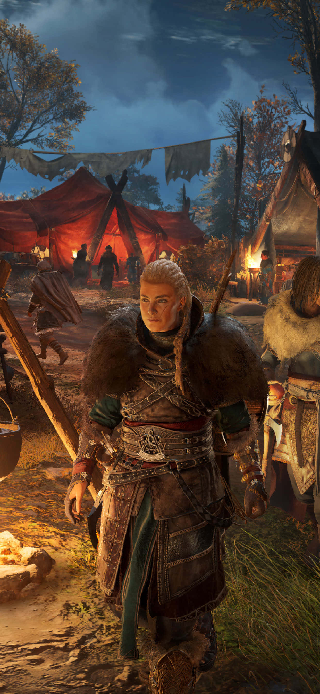 Nydelig Eivor Varinsdottir iPhone Xs Max Assassin's Creed Valhalla Bakgrunn Bakgrunner