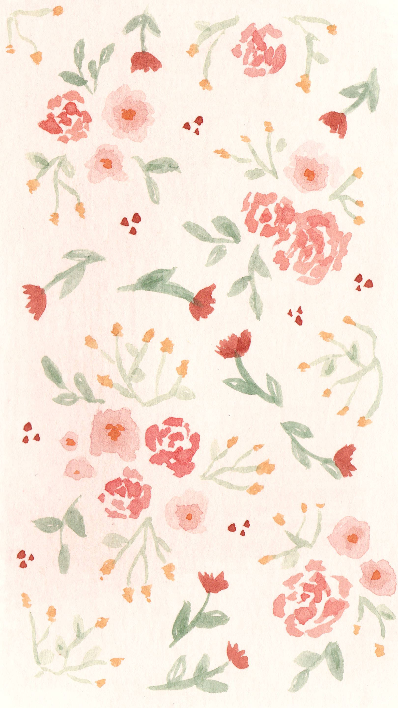 Nydelig rosa blomster iPhone Bakgrunner