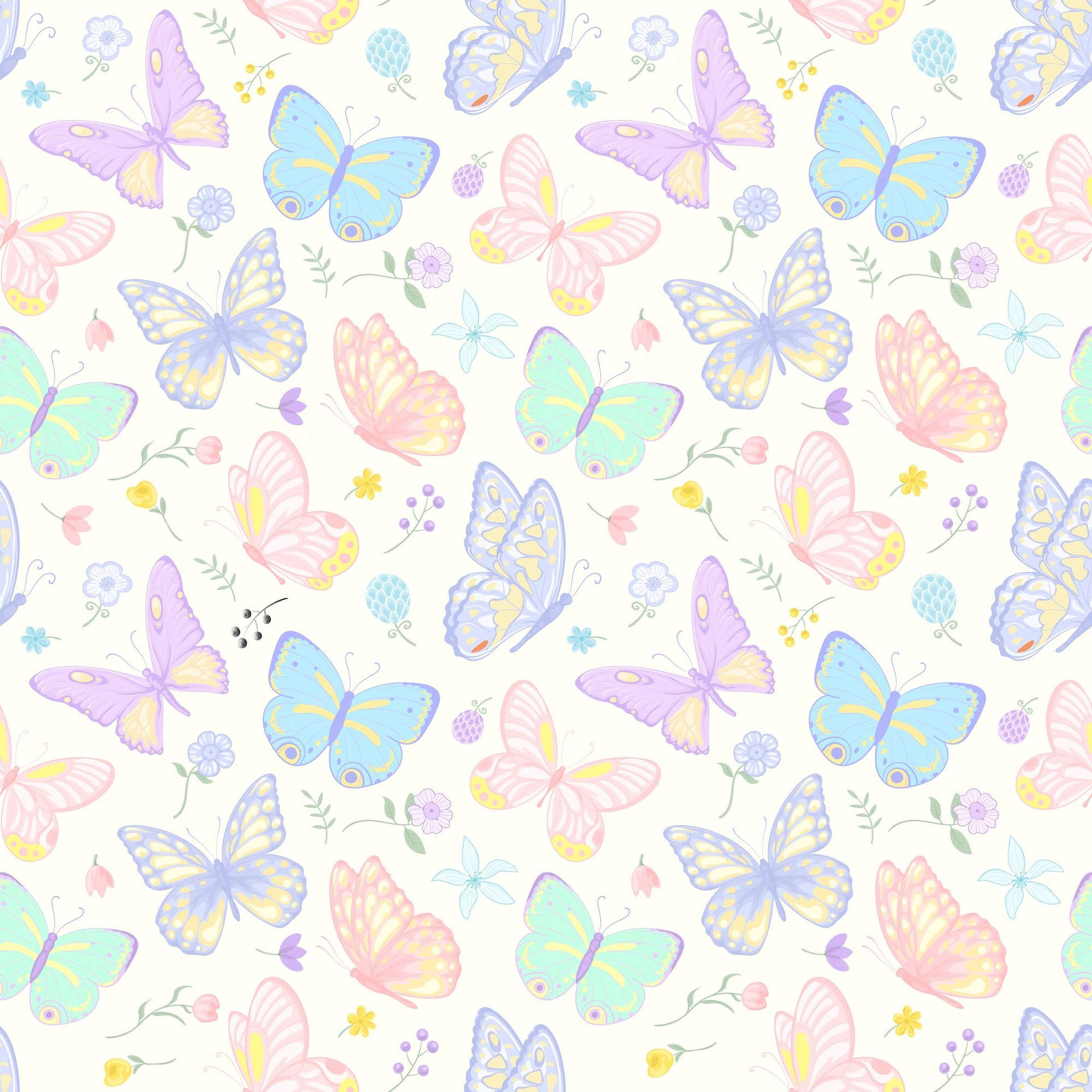 Pastellsommerfugl — Sommerfugl estetisk GIF Bakgrunner