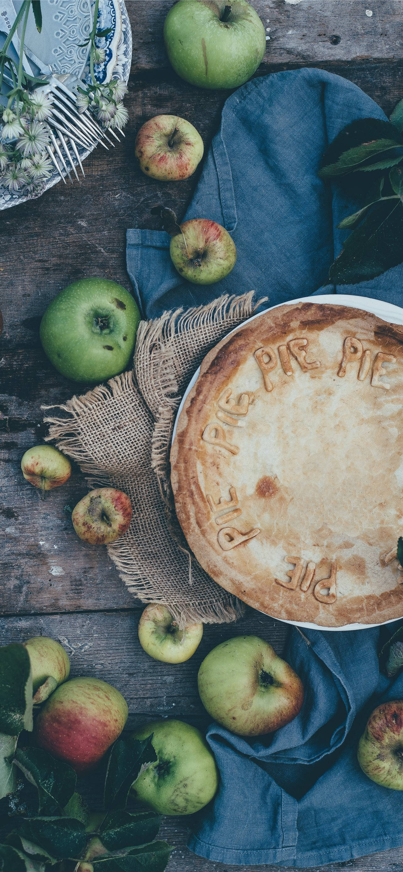 Nystekt Pai Til Thanksgiving iPhone Bakgrunner