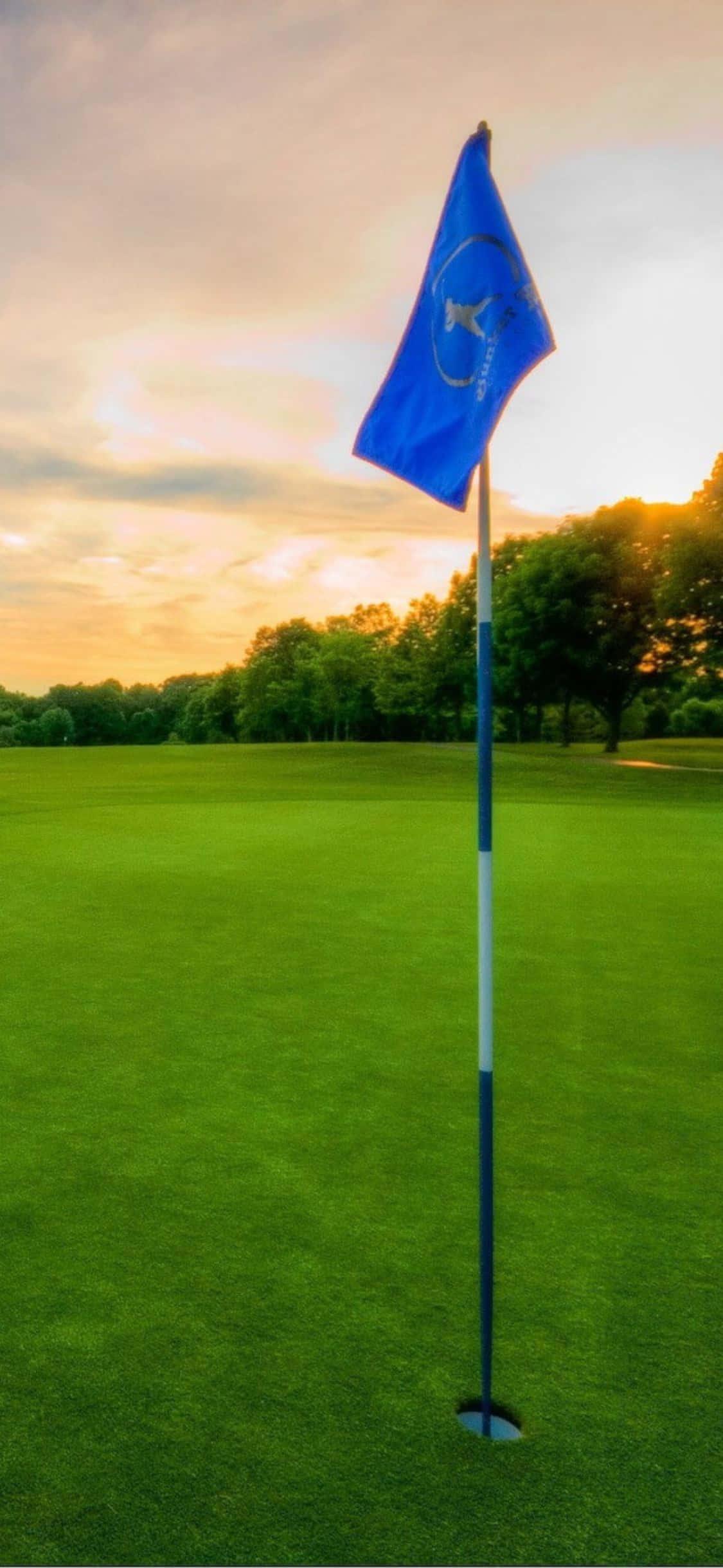 Nyt å spille golf og ta inn den vakre naturen med iPhone X Bakgrunner
