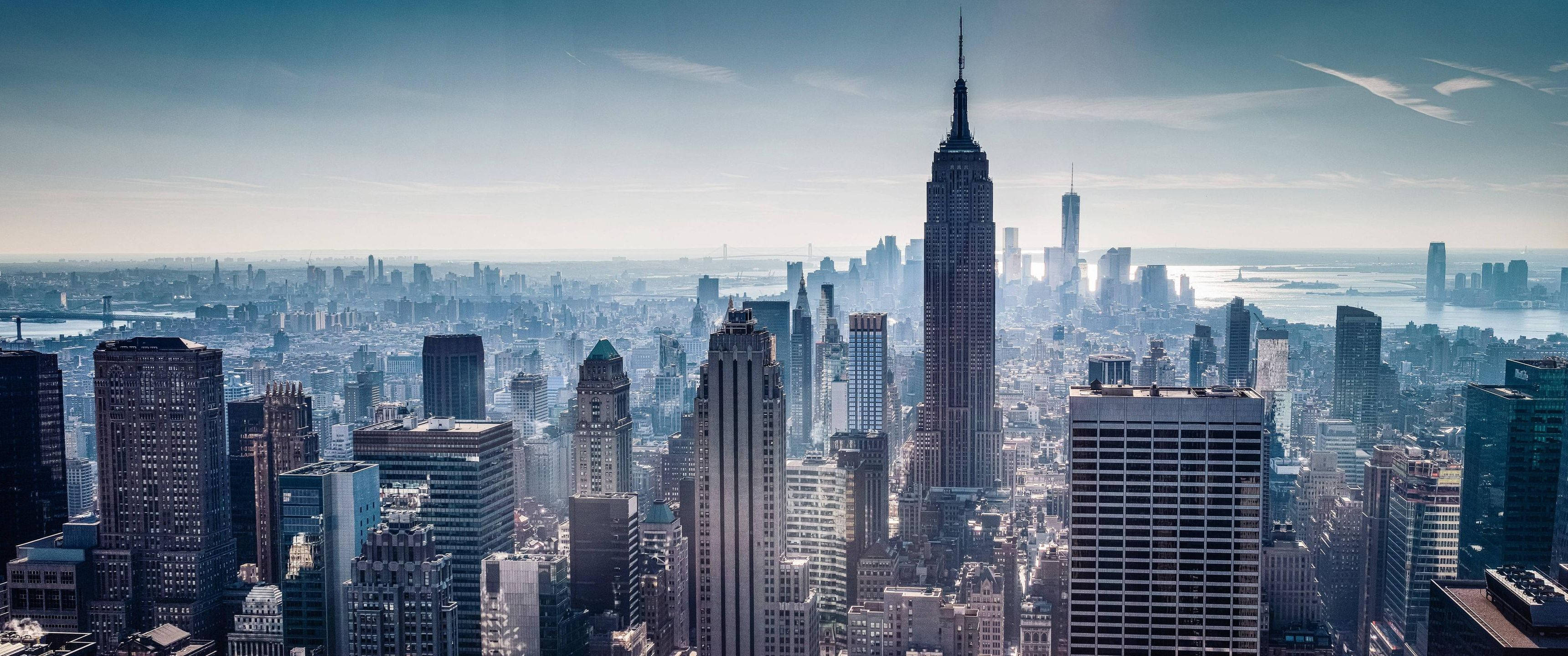 Nyt bybildet av New York i en 3440x1440-oppløsning Bakgrunner