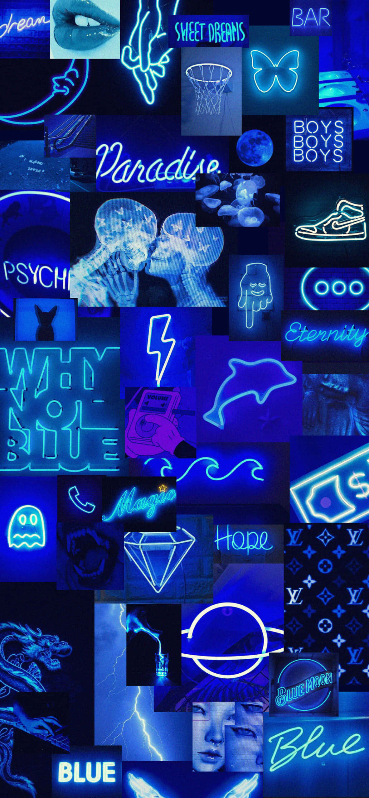 Nyt de beroligende effektene av fredelig blått hos Aesthetic Blue Bakgrunner