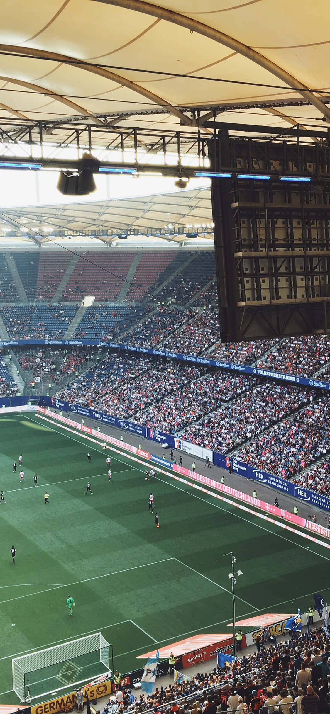 Nyt den elektrifiserende atmosfæren på Soccer Stadium Bakgrunner