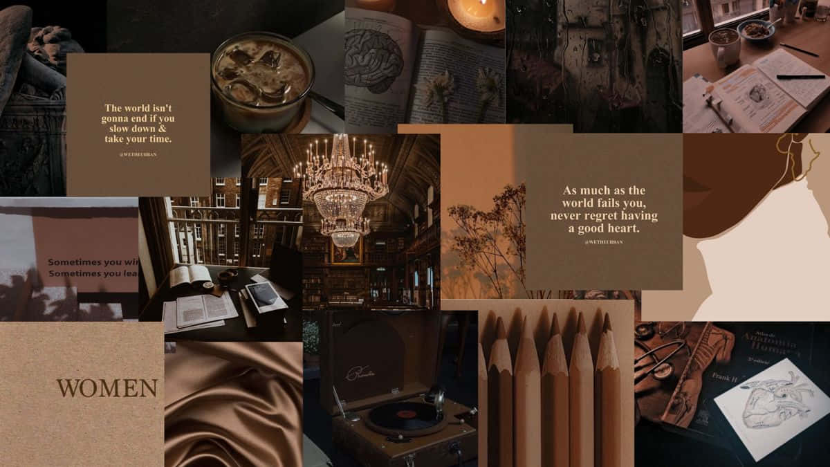 Nyt den enkle varmen fra Aesthetic Brown Bakgrunner