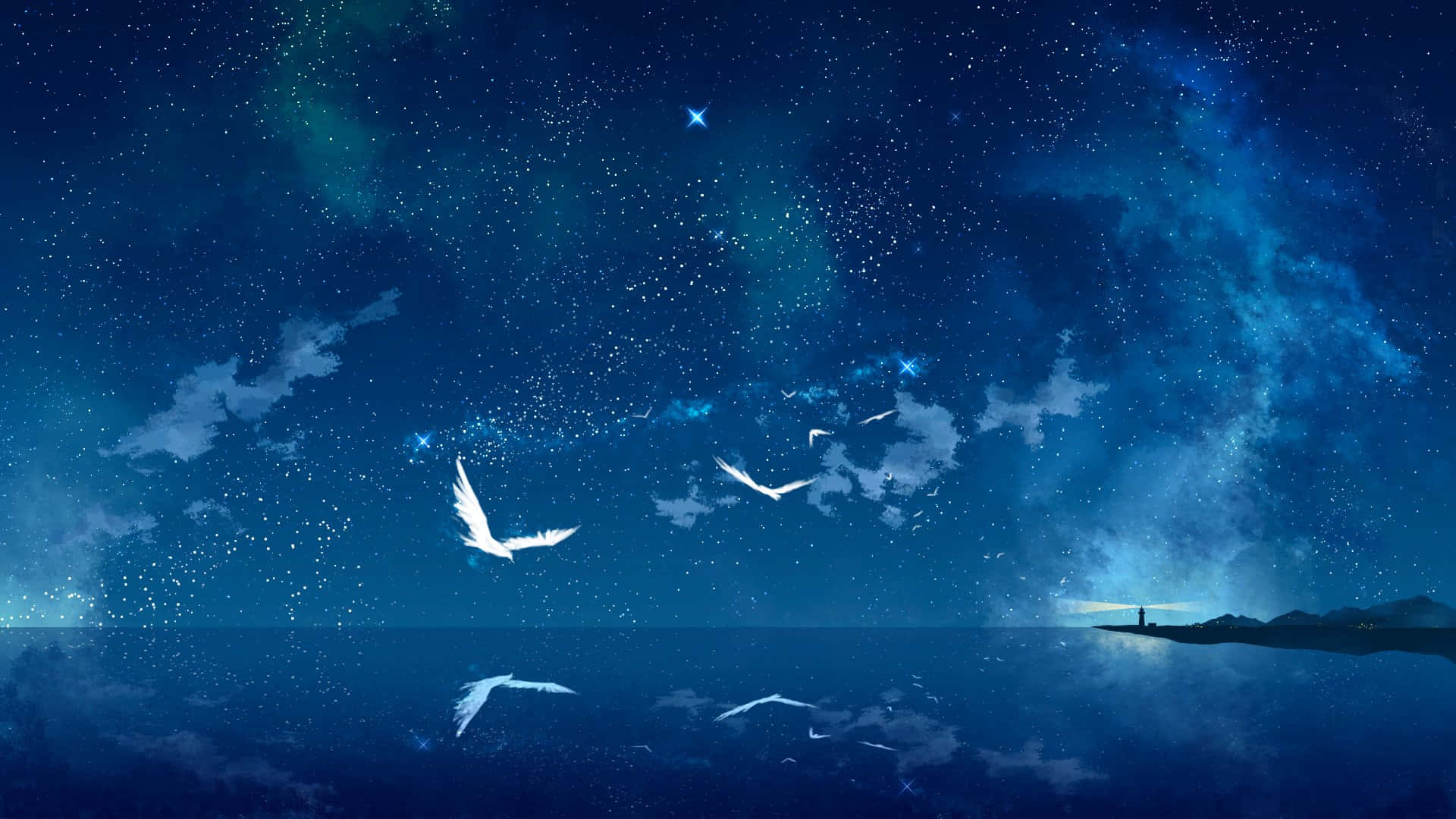 Nyt den fantastiske skjønnheten til Anime Landscape Bakgrunner