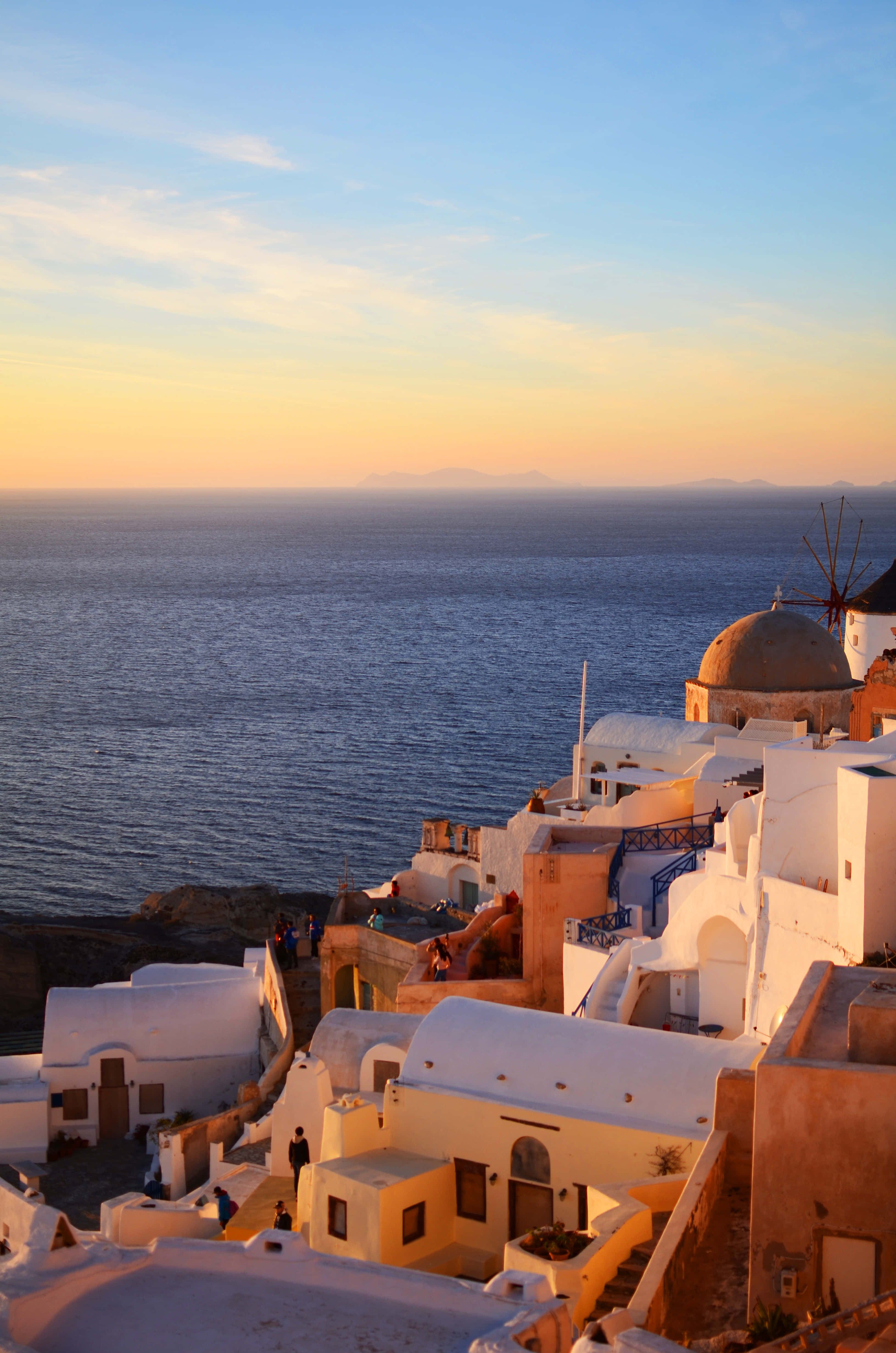 Nyt den fantastiske utsikten over Santorini-øya, Hellas Bakgrunner