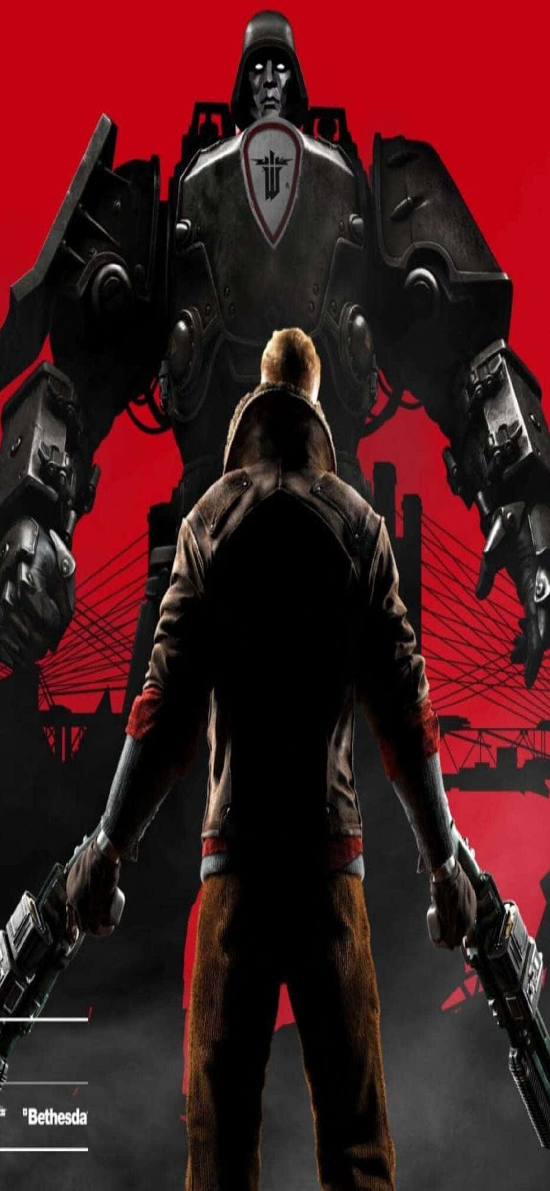 Nyt den fullstendig oppslukende spillopplevelsen av Wolfenstein II på den nyeste iPhone Xs Bakgrunner