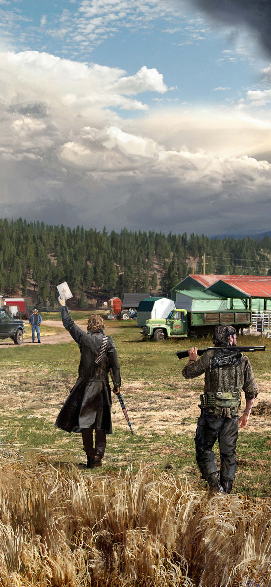 Nyt den oppslukende opplevelsen av å spille Far Cry 5 på iPhone Xs Bakgrunner