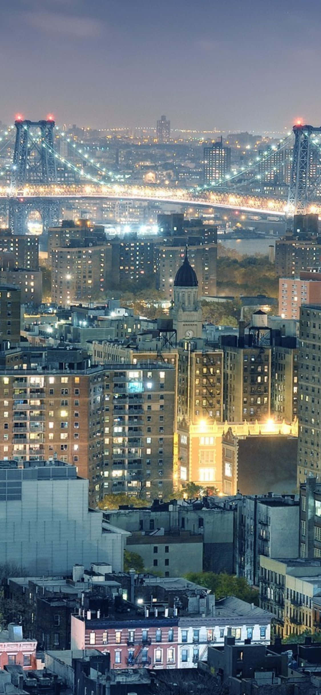 Nyt en solnedgangstur gjennom New York City med din iPhone X Bakgrunner