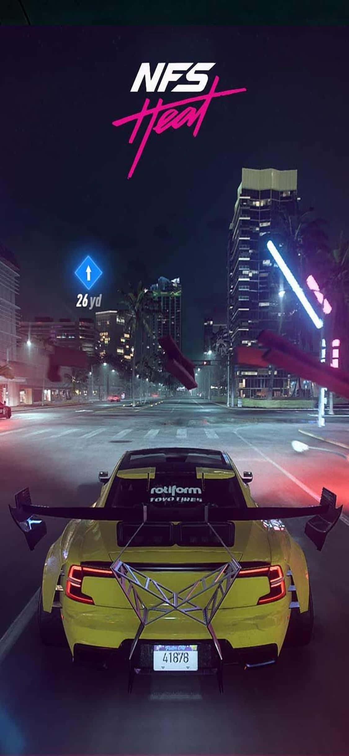 Nyt en spennende tur med Need for Speed Heat på din iPhone Xs Bakgrunner