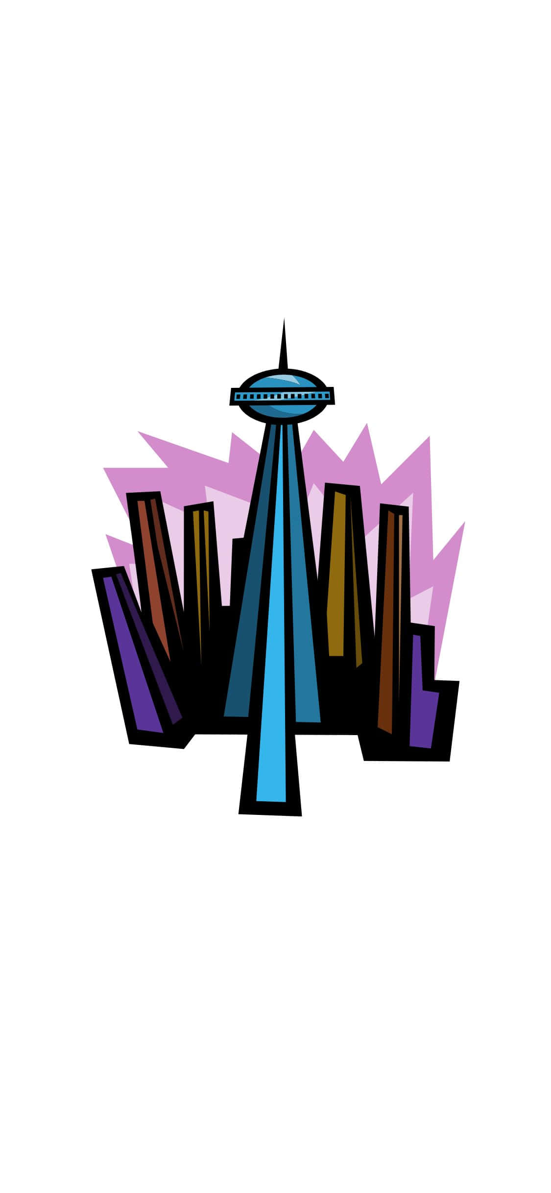 Nyt et pittoresk utsyn over Seattle fra din iPhone X Bakgrunner