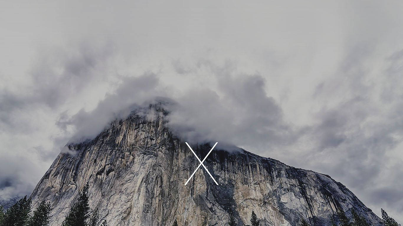 Nyt fantastisk utsikt over Yosemite-fjellet fra din nye MacBook Bakgrunner