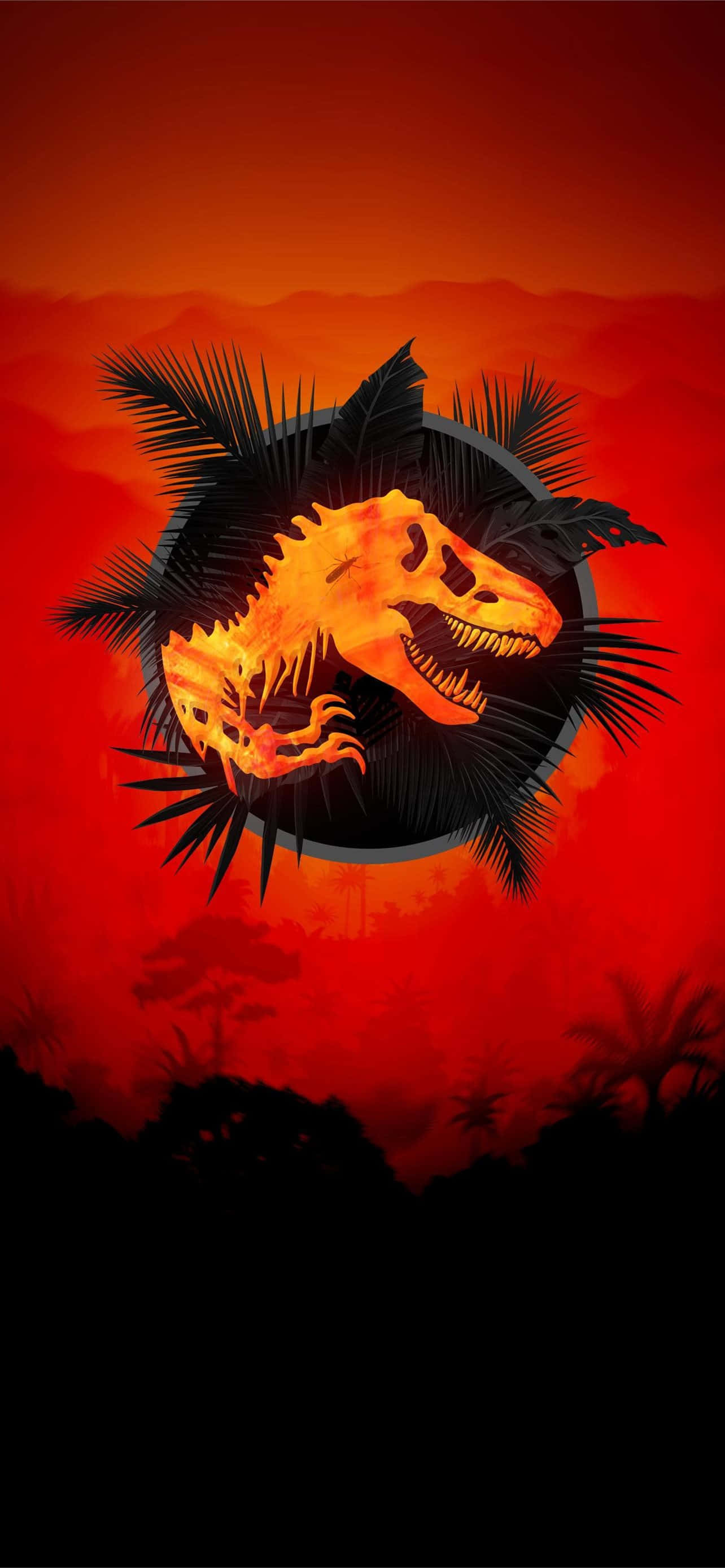Nyt hjemmets komfort med utsikt over Jurassic Park Bakgrunner