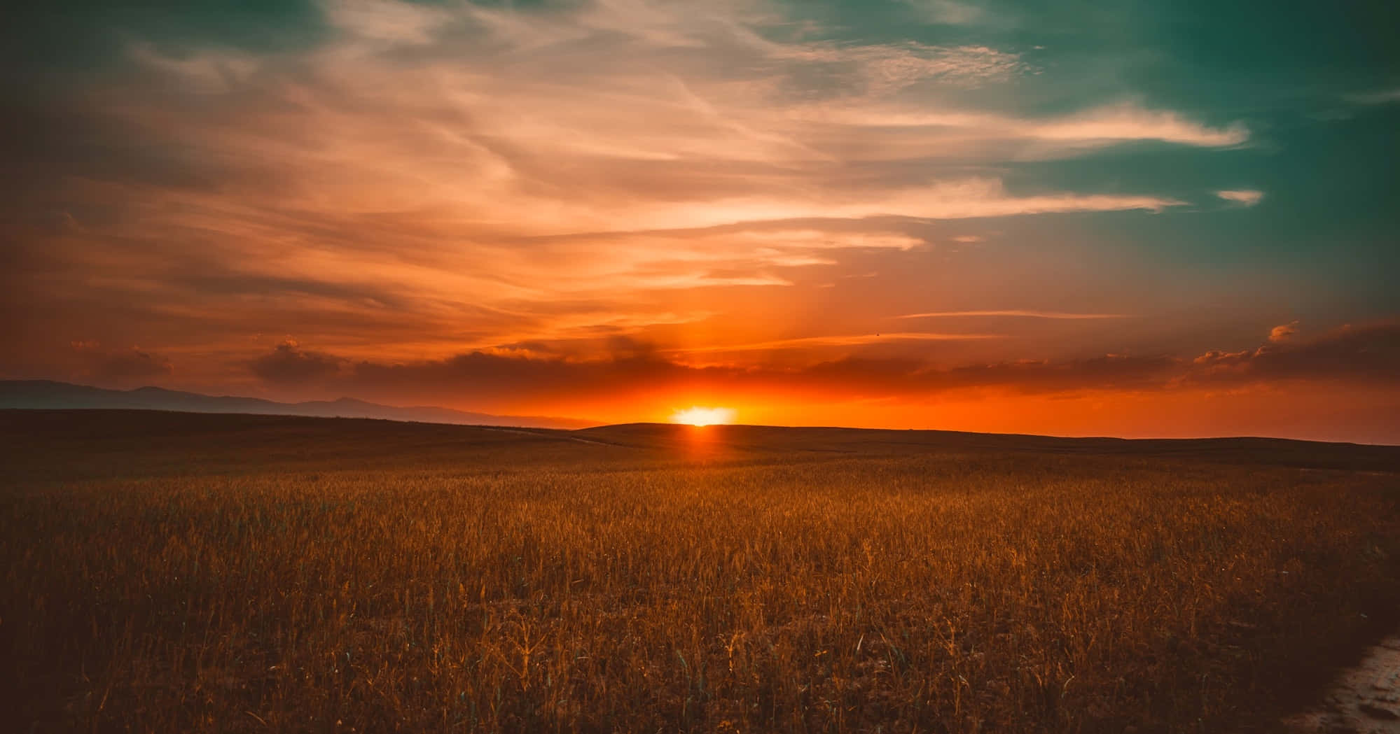 Nyt skjønnheten av en fredelig solnedgang Bakgrunner