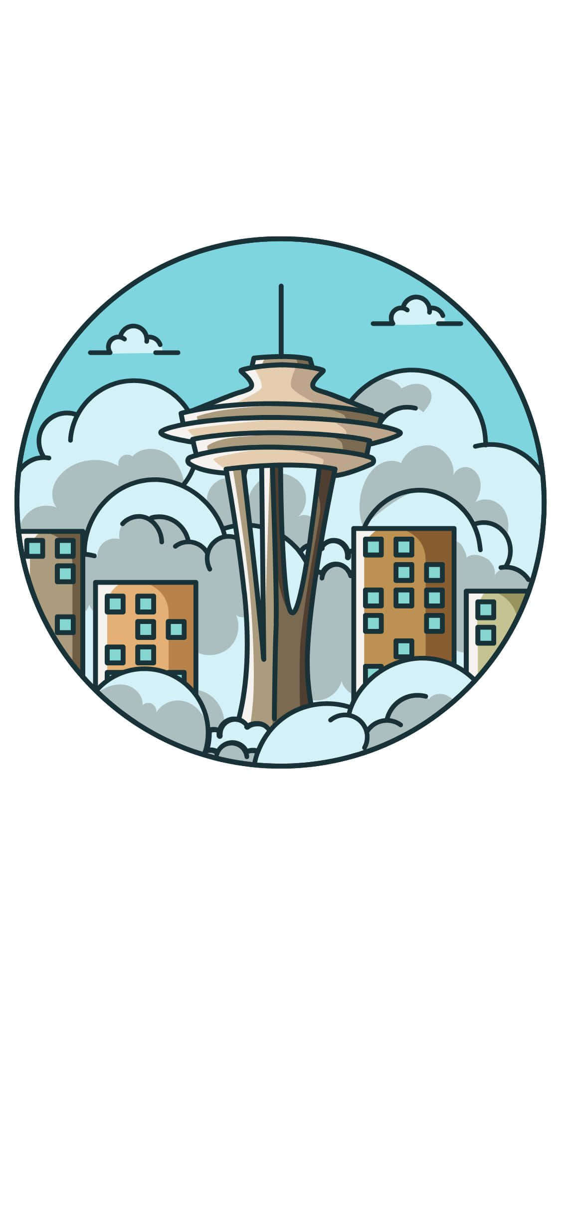 Nyt skjønnheten av Seattle skyline mens du bruker iPhone X. Bakgrunner