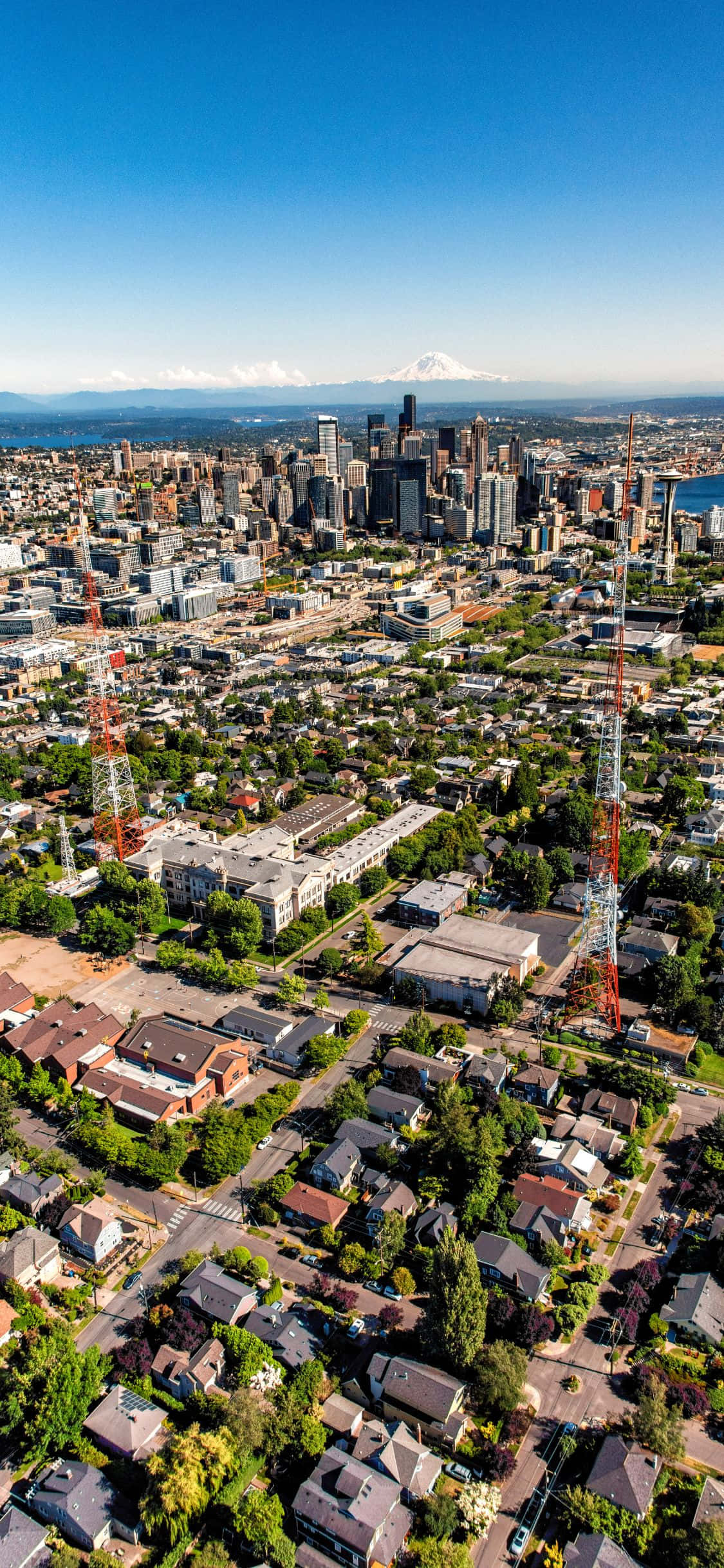 Nyt skjønnheten i Seattle på iPhone X Bakgrunner
