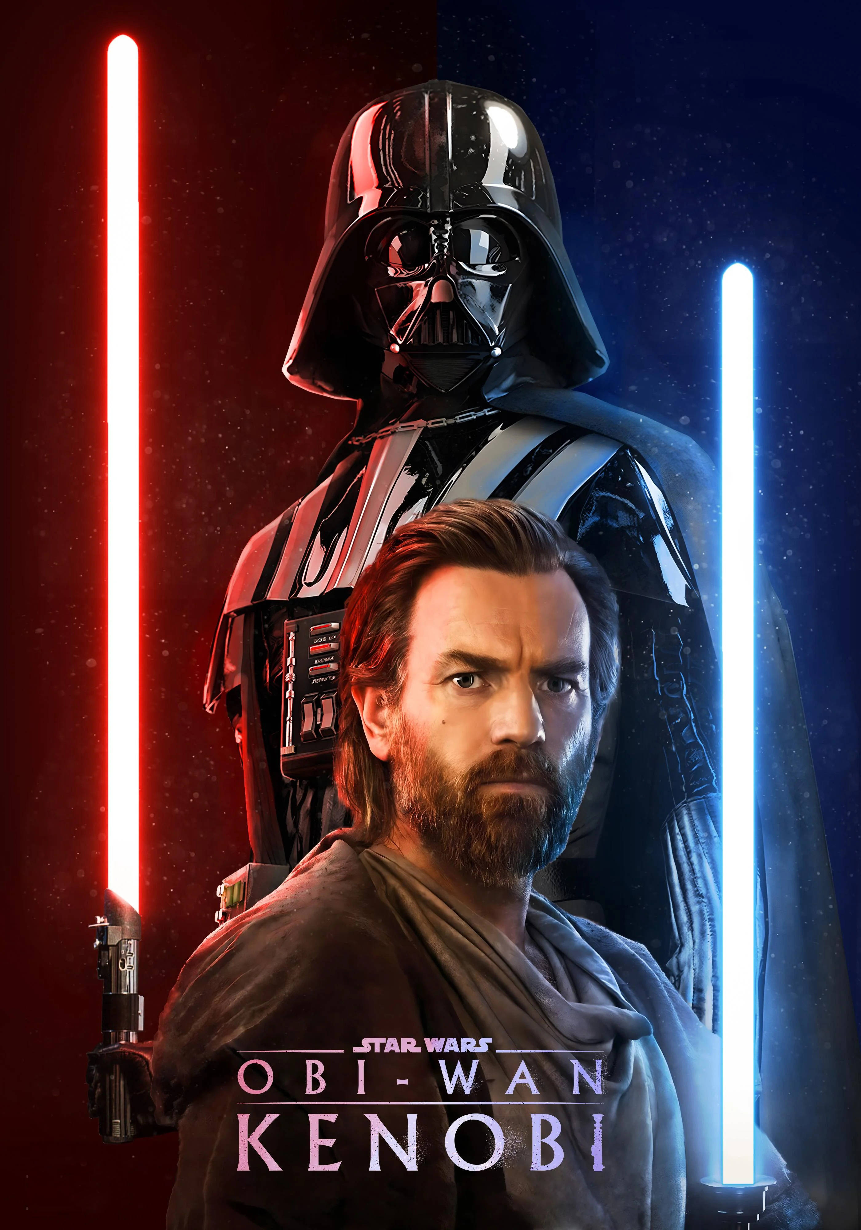 Obi Wan Kenobi rød og blå Bakgrunner