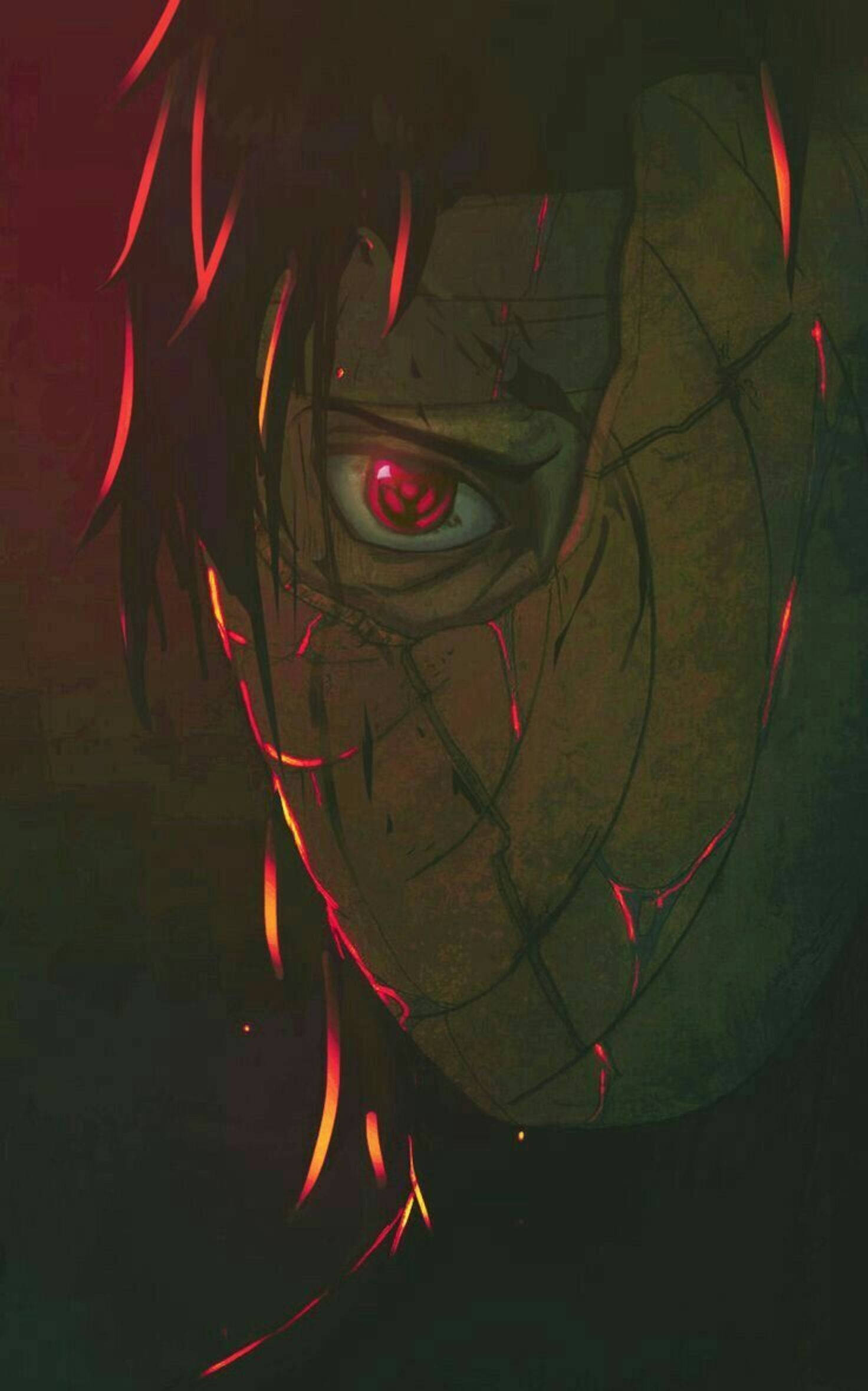 Obito Uchiha i sin shinobi-maske Bakgrunner