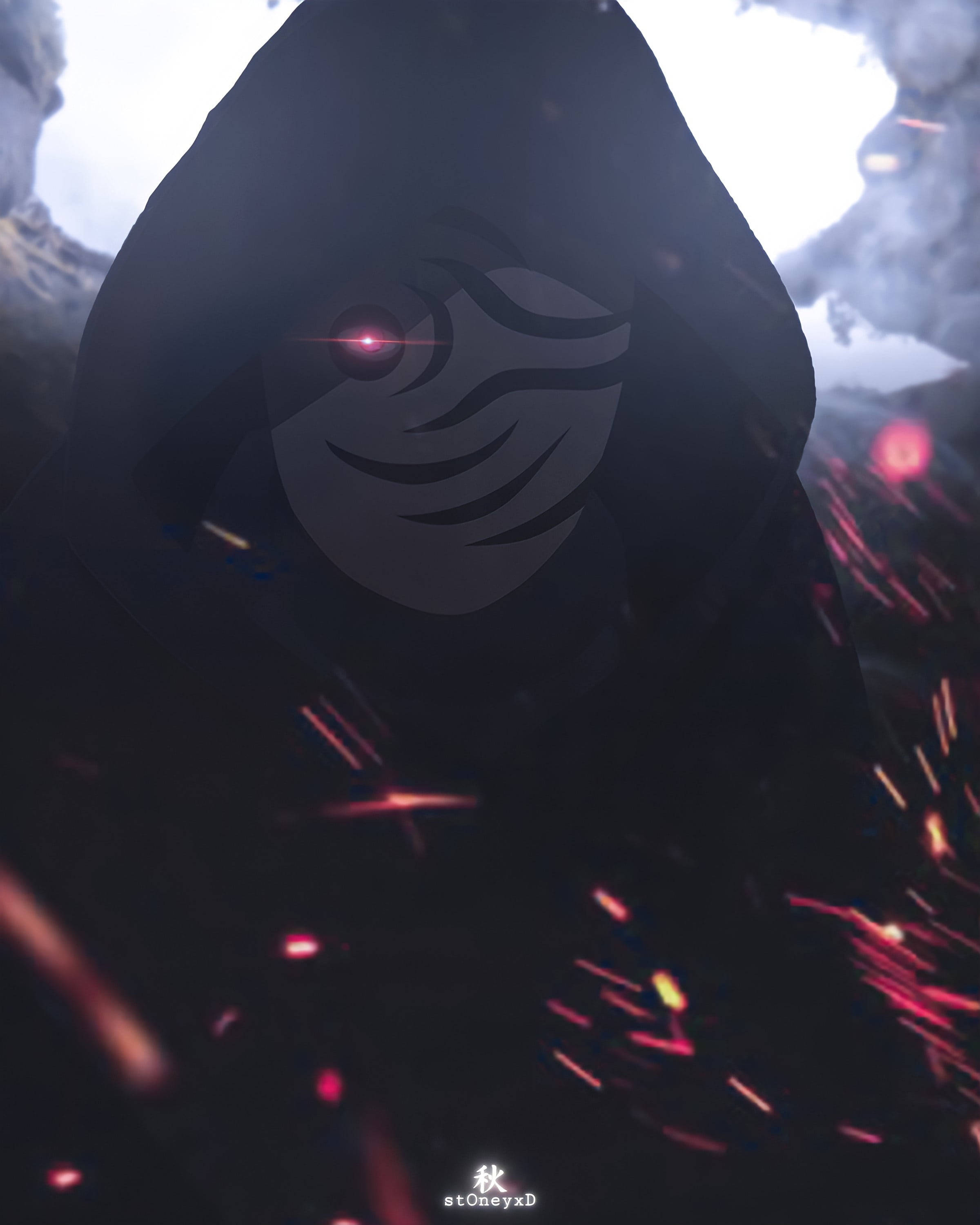 Obito Uchiha Trussel 4K Bakgrunner